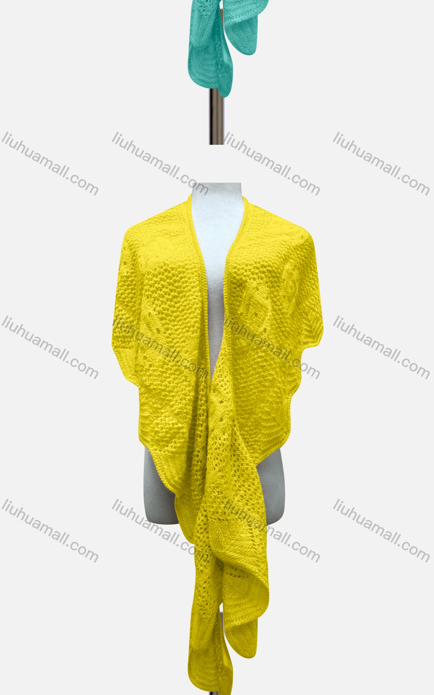 Wholesale Women's Casual Plain Bat Sleeve Crochet Mid Length Shawl A391# - Liuhuamall
