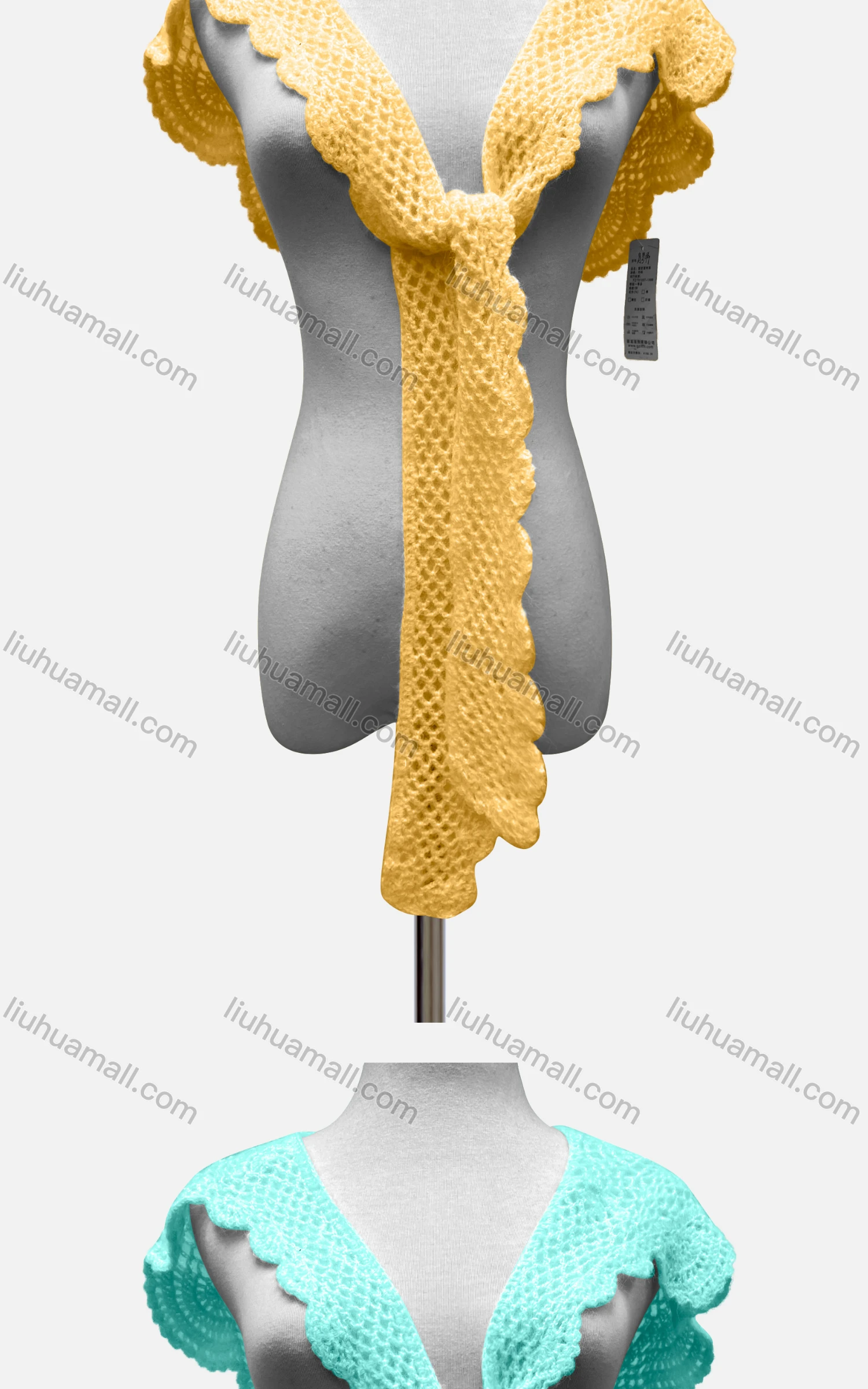 Wholesale Women's Casual Crochet Plain Shawl A399# - Liuhuamall
