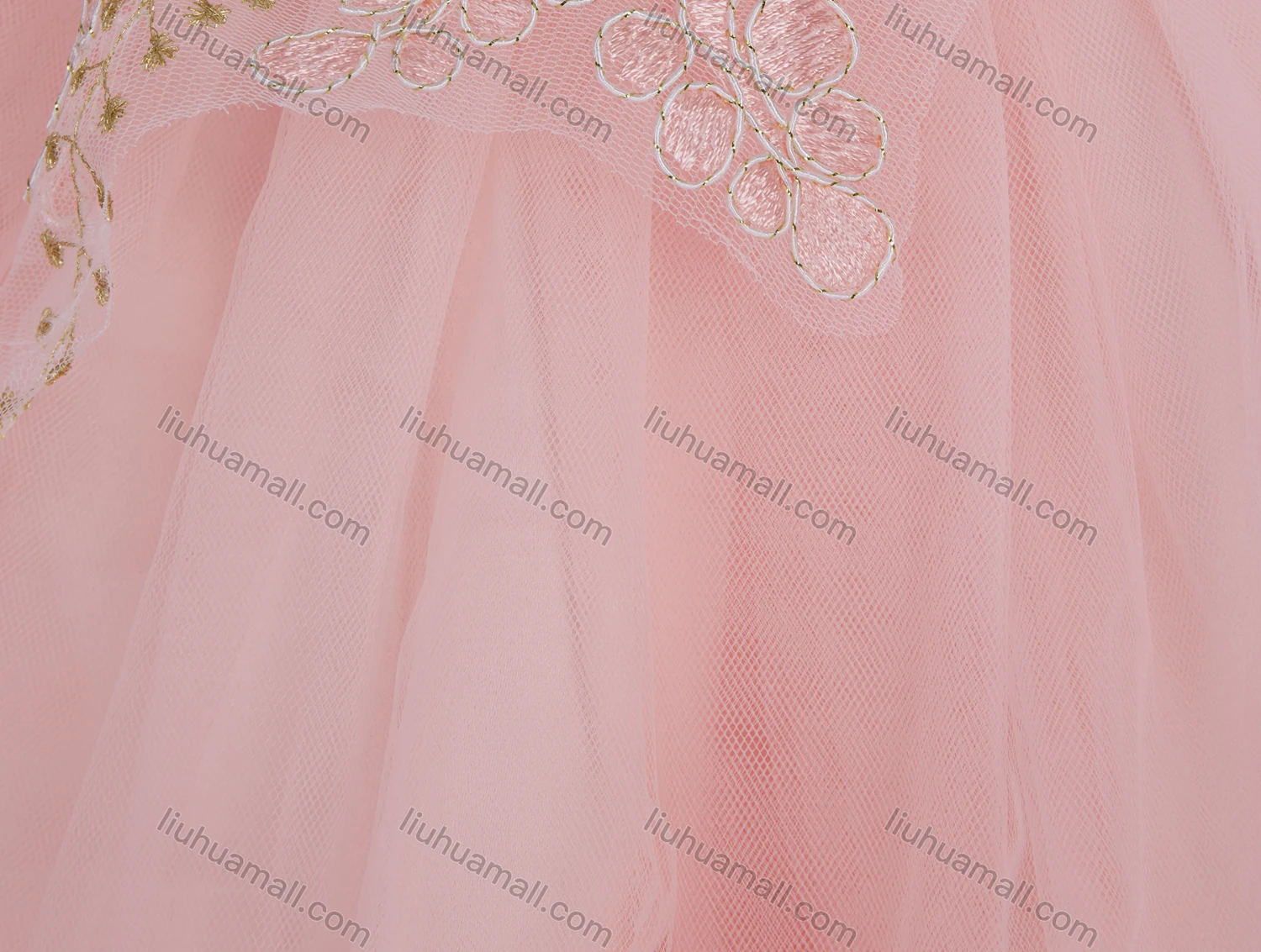 Wholesale Girls Cute Crew Neck Short Sleeve Applique Lace Tiered Hem Zip Back Dress 2211036# - Liuhuamall