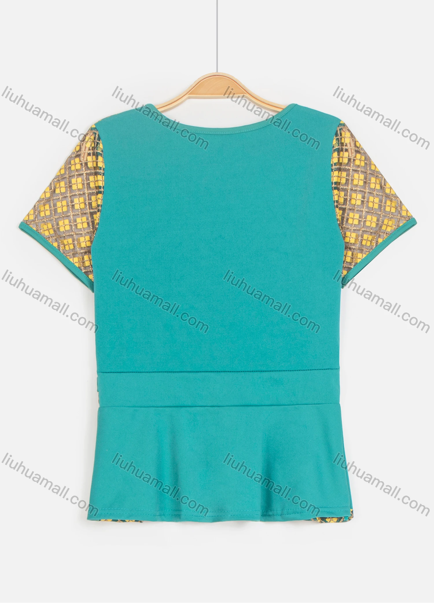 Wholesale Women's Elegant Short Sleeve Blouse With Mermaid Hem Skirt 2 Piece Set - Liuhuamall