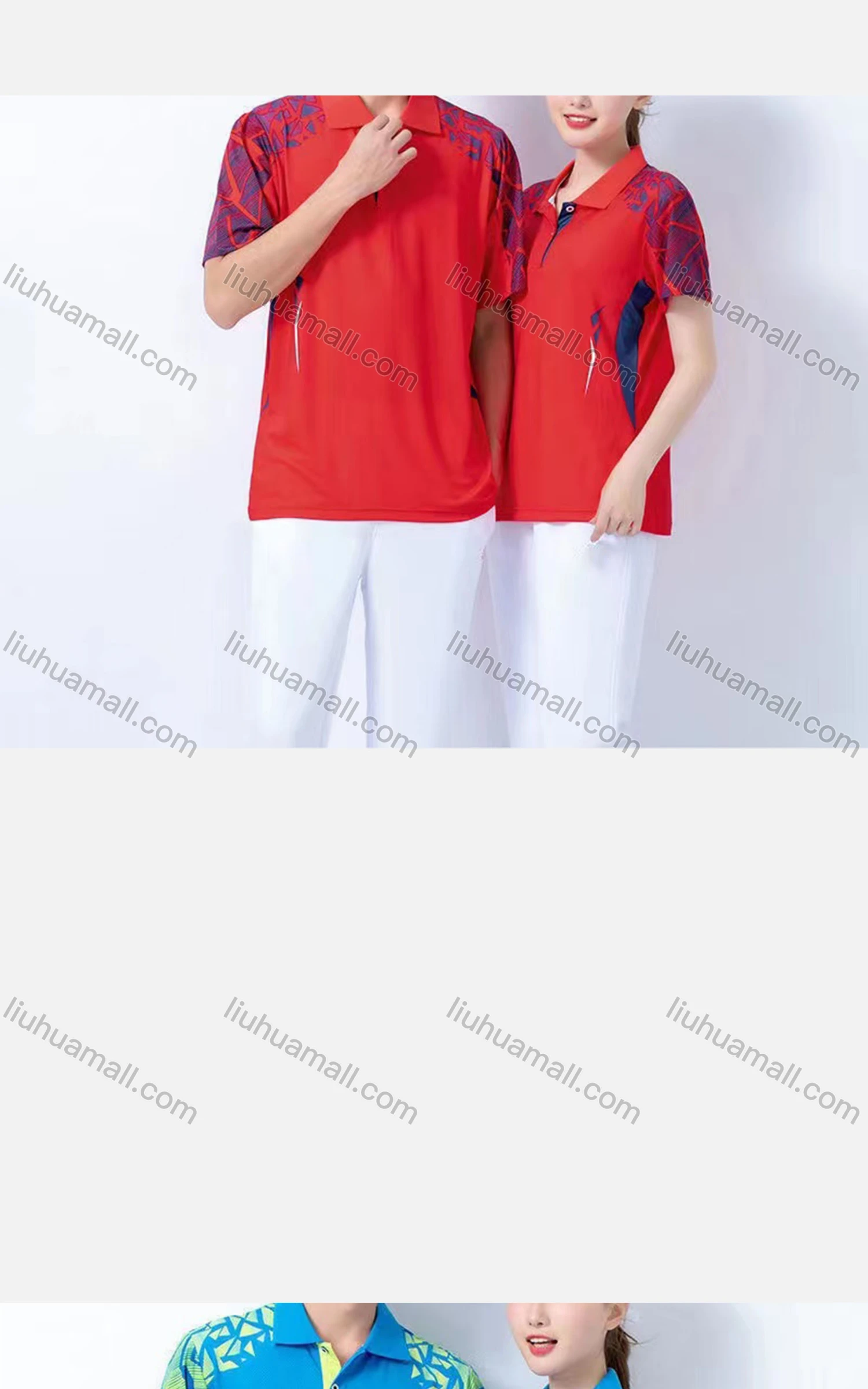 Wholesale Men/Women's Sporty Ice Silk Slim Fit Collared Button Front Polo Shirt - Liuhuamall