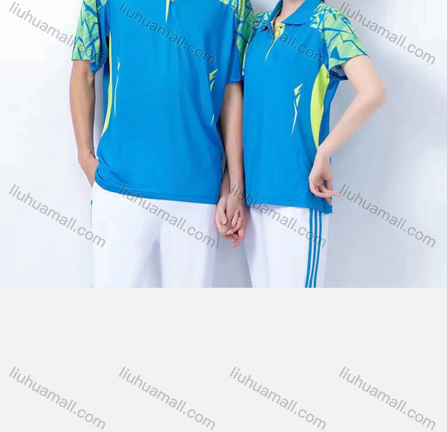 Wholesale Men/Women's Sporty Ice Silk Slim Fit Collared Button Front Polo Shirt - Liuhuamall