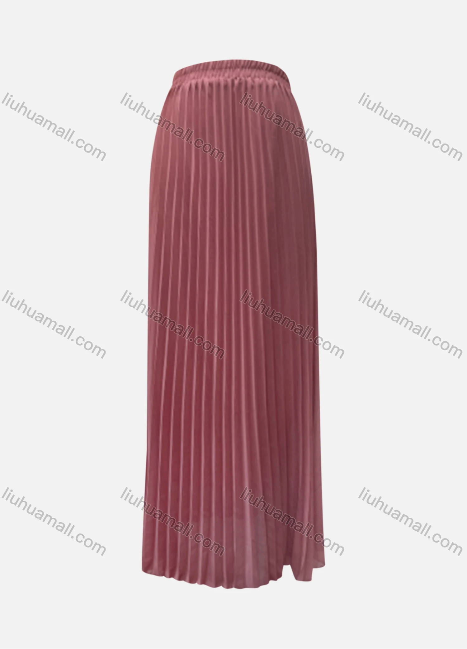 Wholesale Women's Casual Plain Chiffon High Waist Pleated Maxi Skirts - Liuhuamall