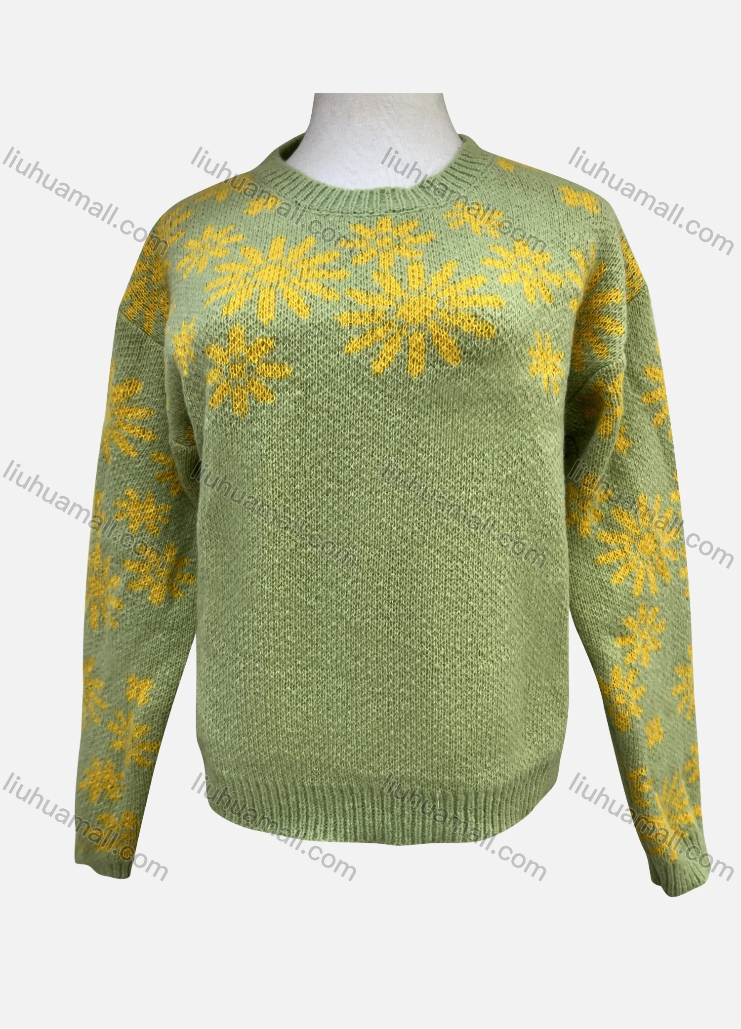 Wholesale Women's Casual Crew Neck Long Sleeve Sweater 831# - Liuhuamall