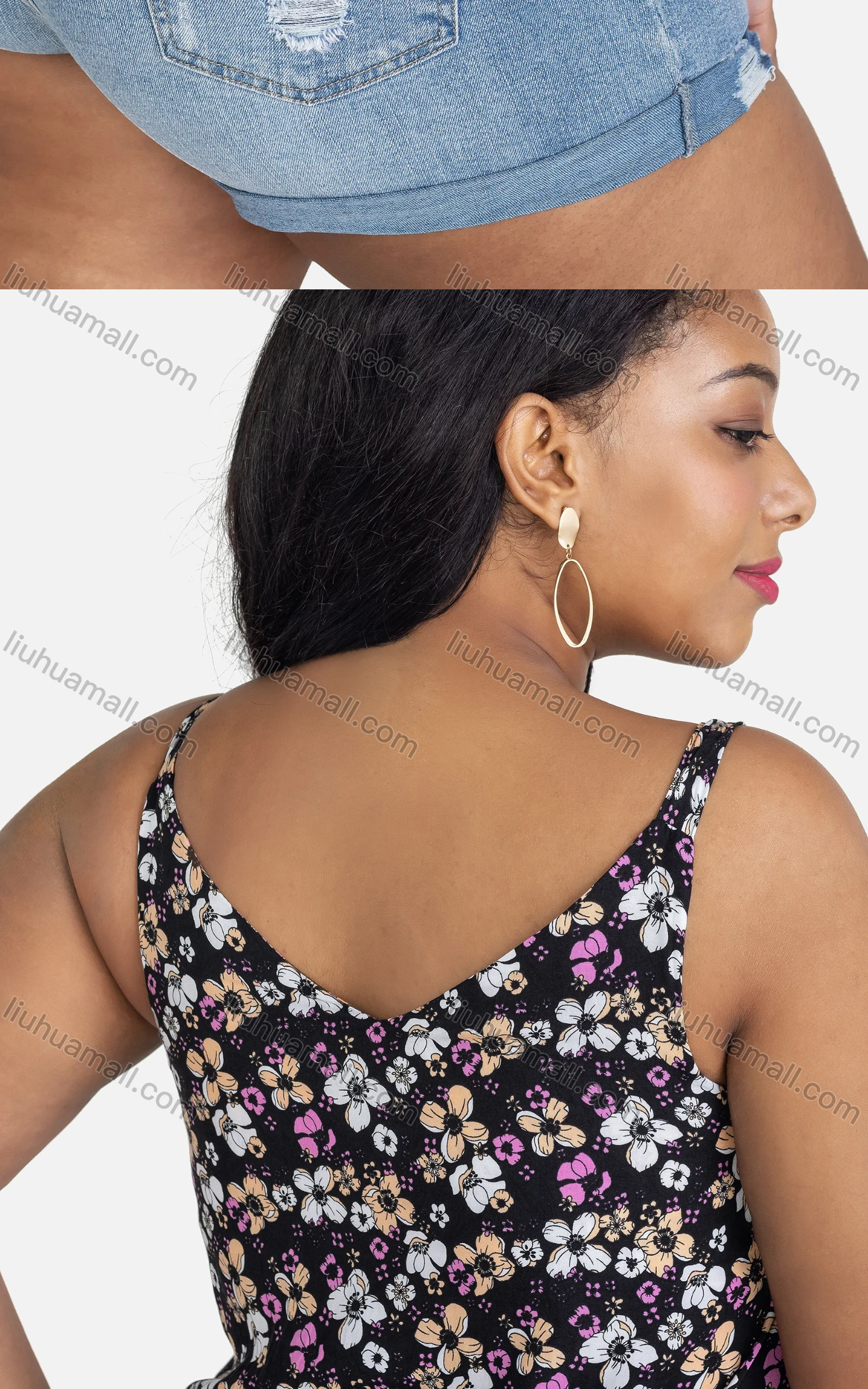 Wholesale Women's Casual Sweetheart Loose Fit Floral Tank Top - Liuhuamall