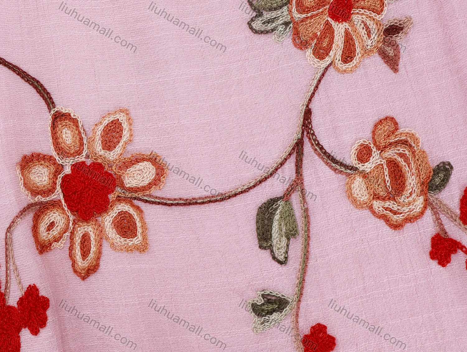 Wholesale Women's Casual Cardigan & Embroidered Floral Curved Hem Dress 2-piece Set 1613-1# - Liuhuamall