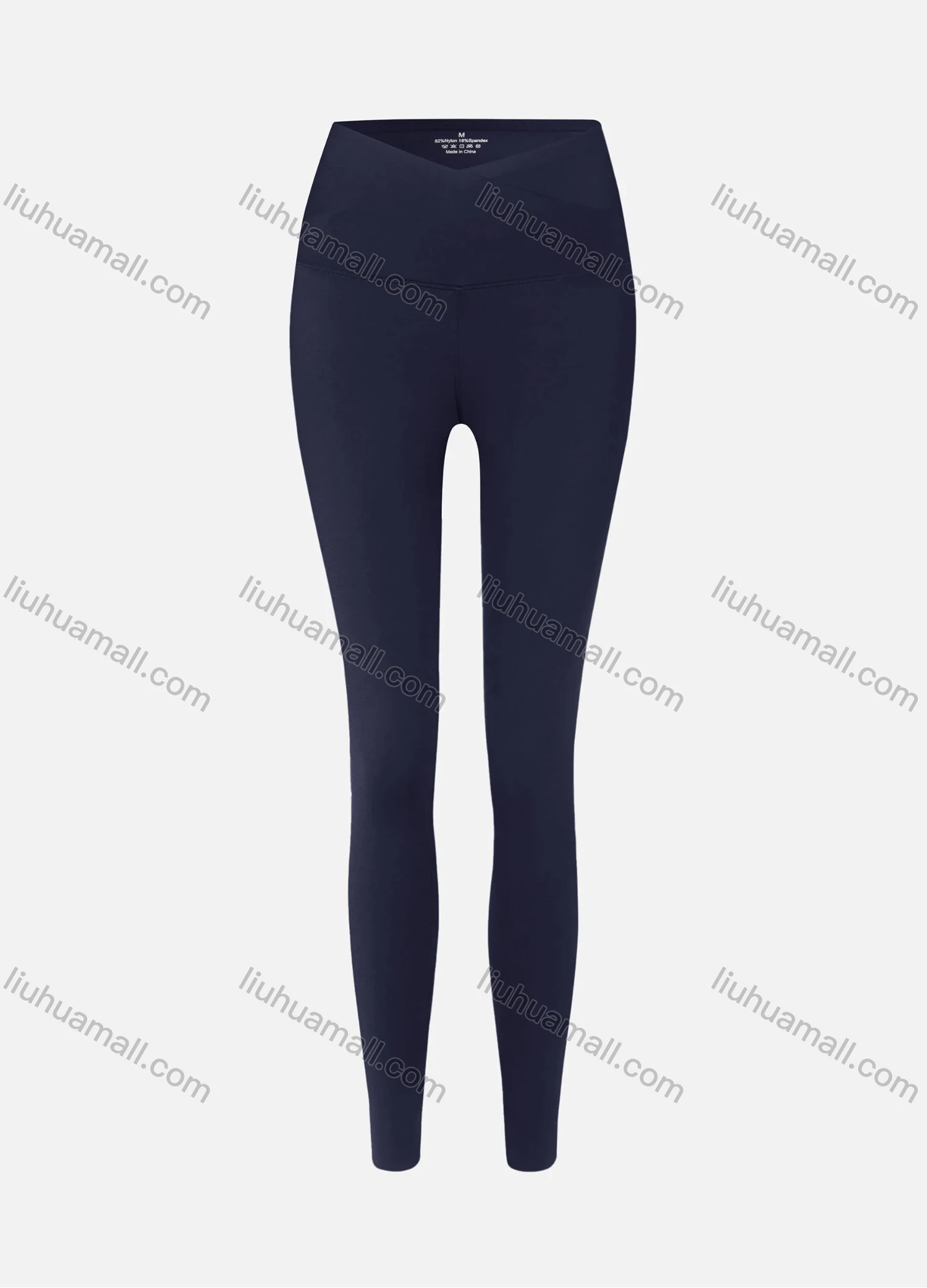 Wholesale Women's Athletic Plain High Waist Ankle Length Butt Lifting Seam Yoga Leggings - Liuhuamall