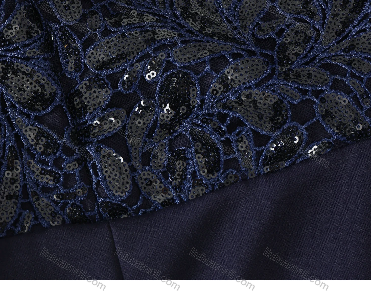 Wholesale Women's Elegant Off Shoulder Sequin Cap Mermaid Evening Dress 970# - Liuhuamall