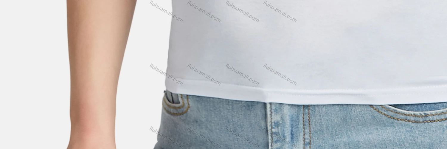 Wholesale Women's Casual Plain Crew Neck Short Sleeve Slim Fit Tee - Liuhuamall
