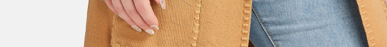 Wholesale Women's Casual Plain Long Sleeve Pearl Decor Patch Pocket Cardigan - Liuhuamall