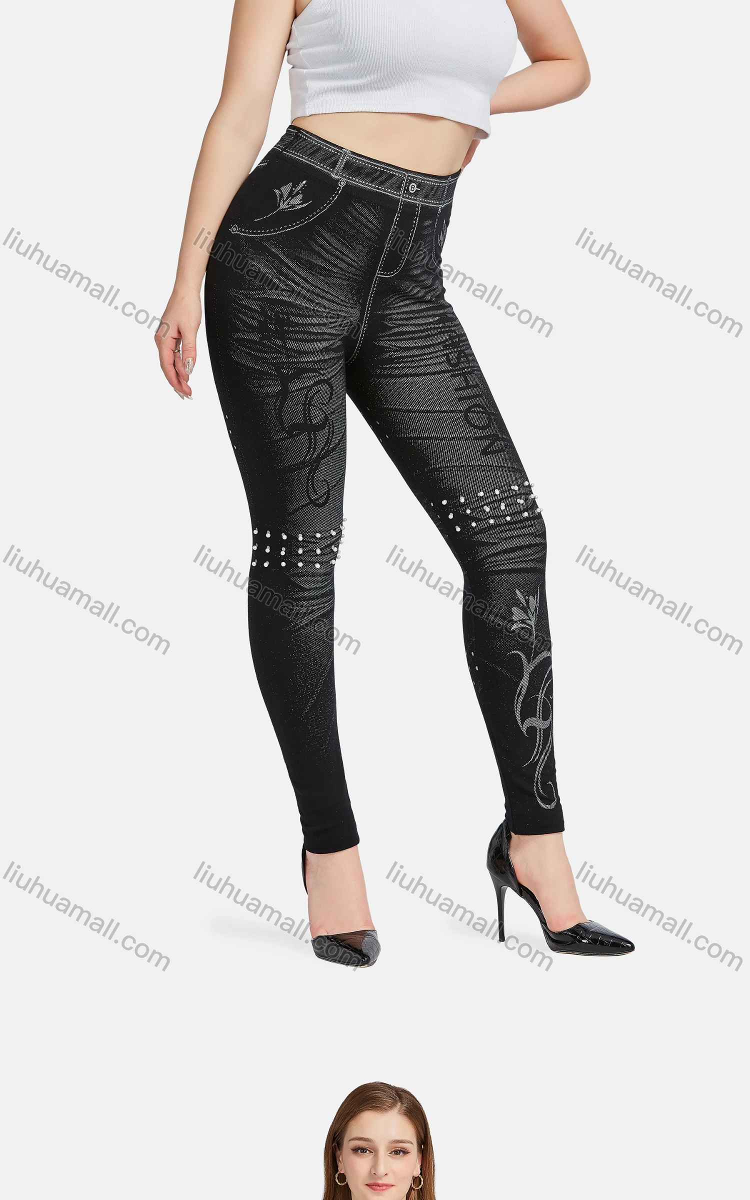 Wholesale Women's Casual High Waist Skinny Fit Ripped Distressed Jeans 2015# - Liuhuamall