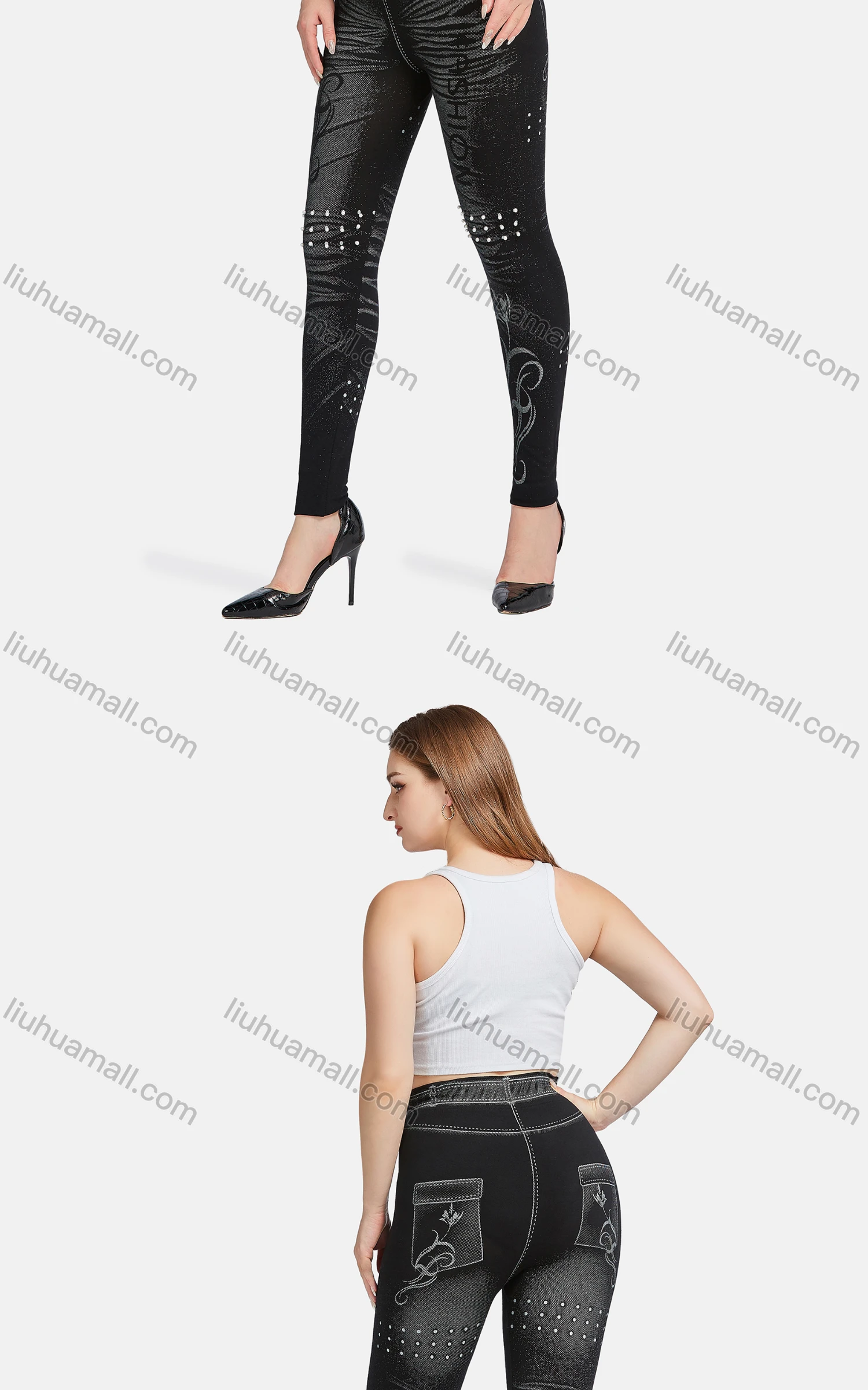 Wholesale Women's Casual High Waist Skinny Fit Ripped Distressed Jeans 2015# - Liuhuamall