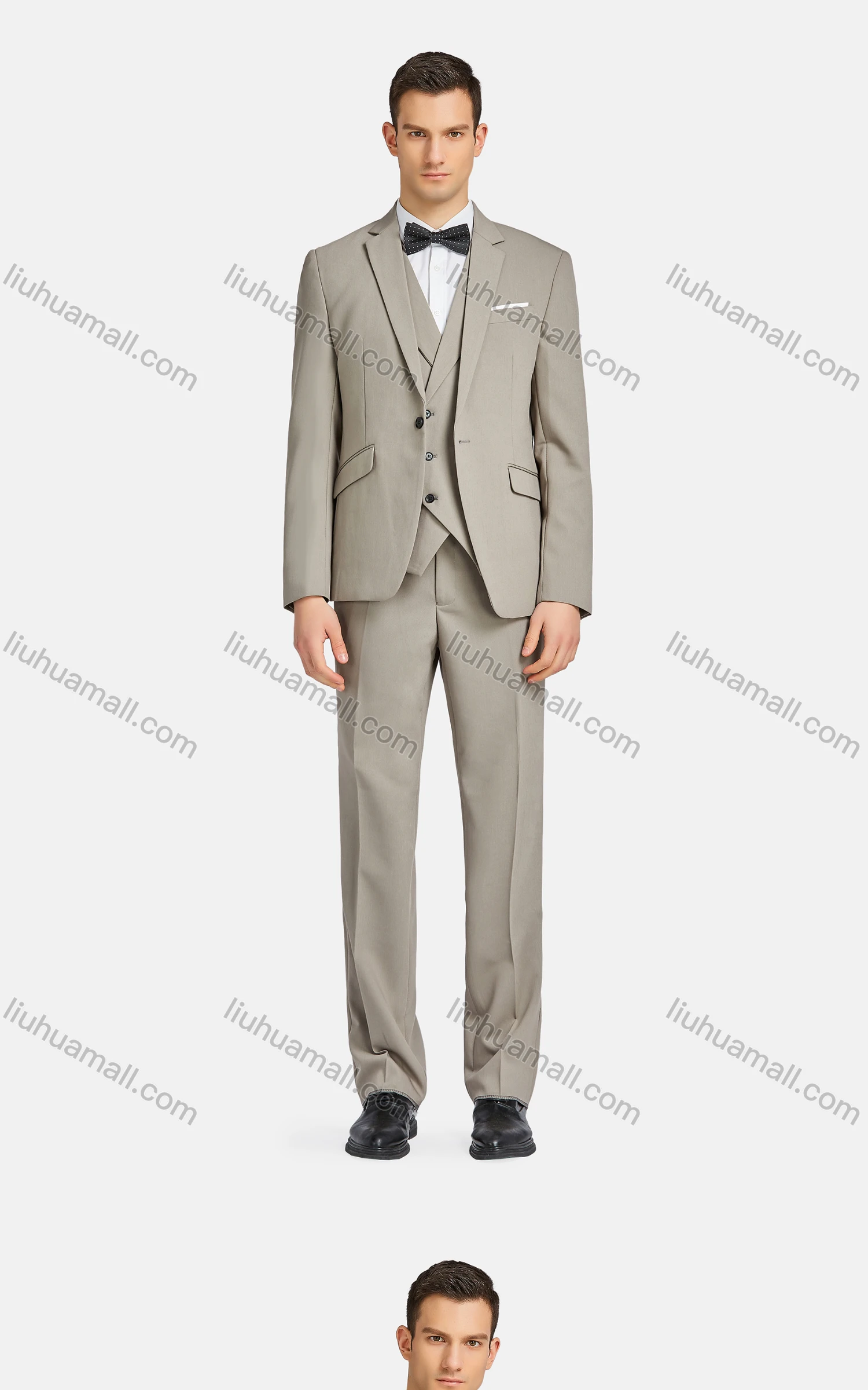 Wholesale Men's Formal Lapel One Button Blazer & Waistcoat & Suit Pants 3-Piece Set 935-58# - Liuhuamall
