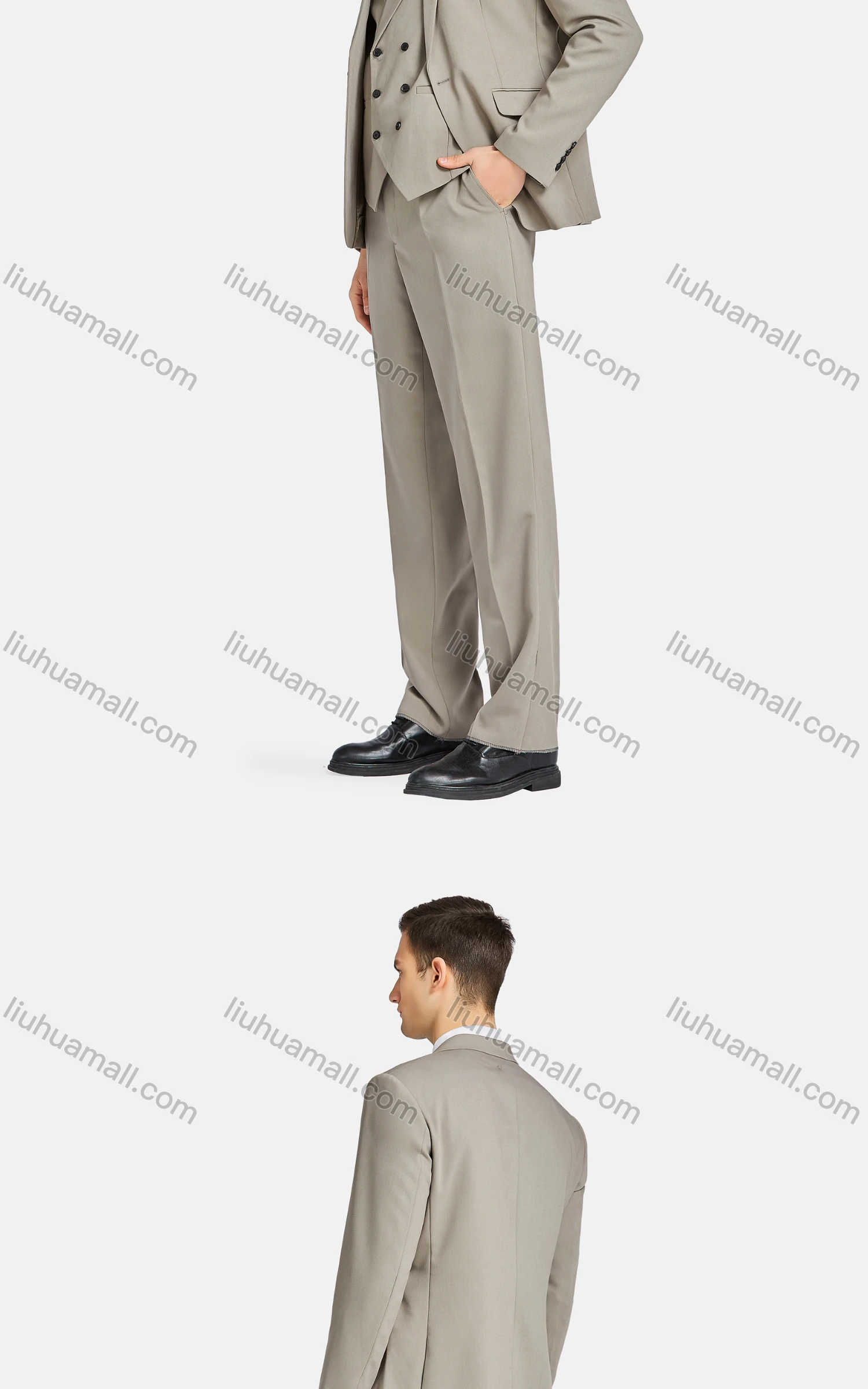 Wholesale Men's Formal Lapel One Button Blazer & Waistcoat & Suit Pants 3-Piece Set 935-58# - Liuhuamall