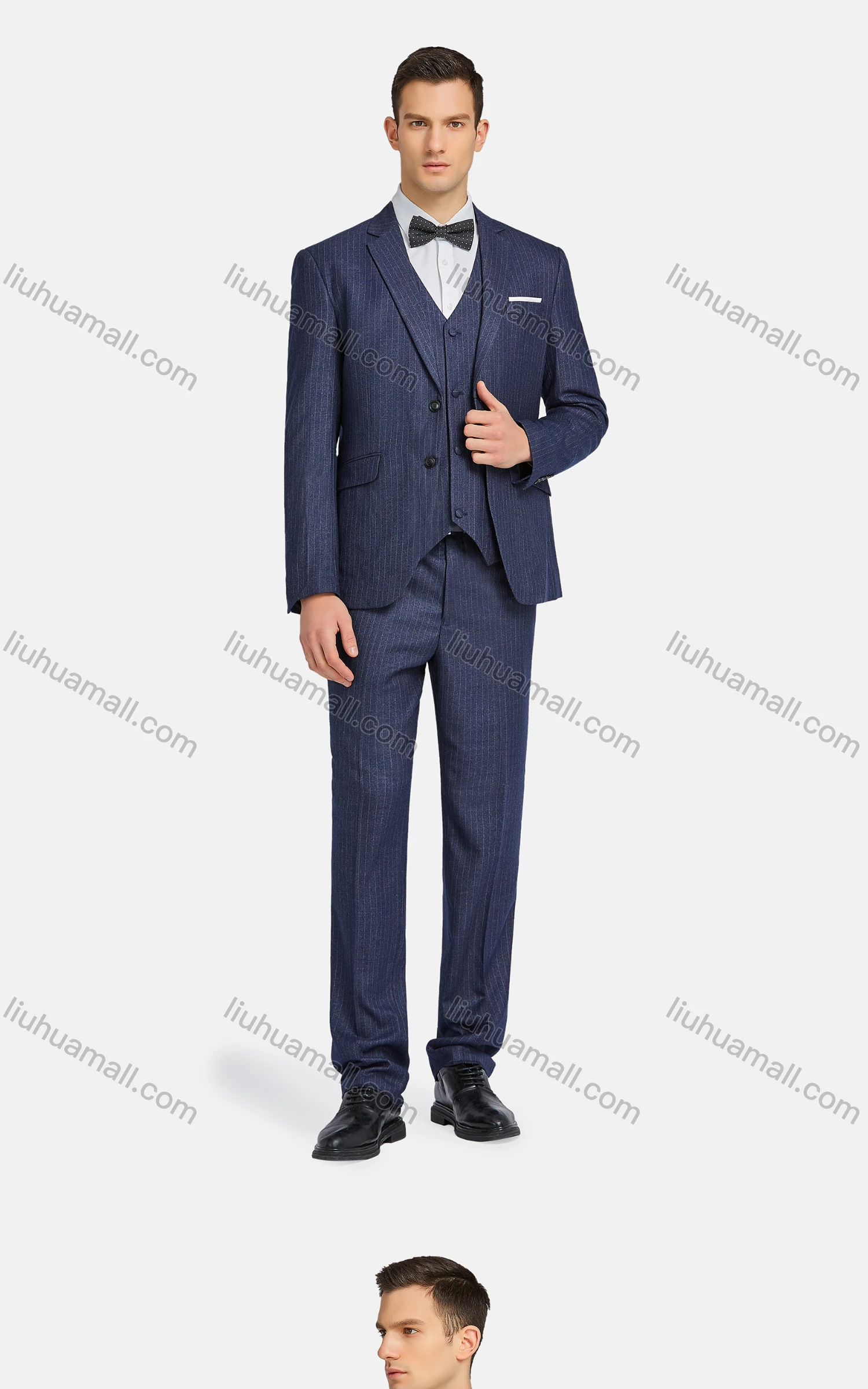 Wholesale Men's Formal Lapel Single Breasted Blazer & Waistcoat & Suit Pants 3-Piece Set 8-14# - Liuhuamall