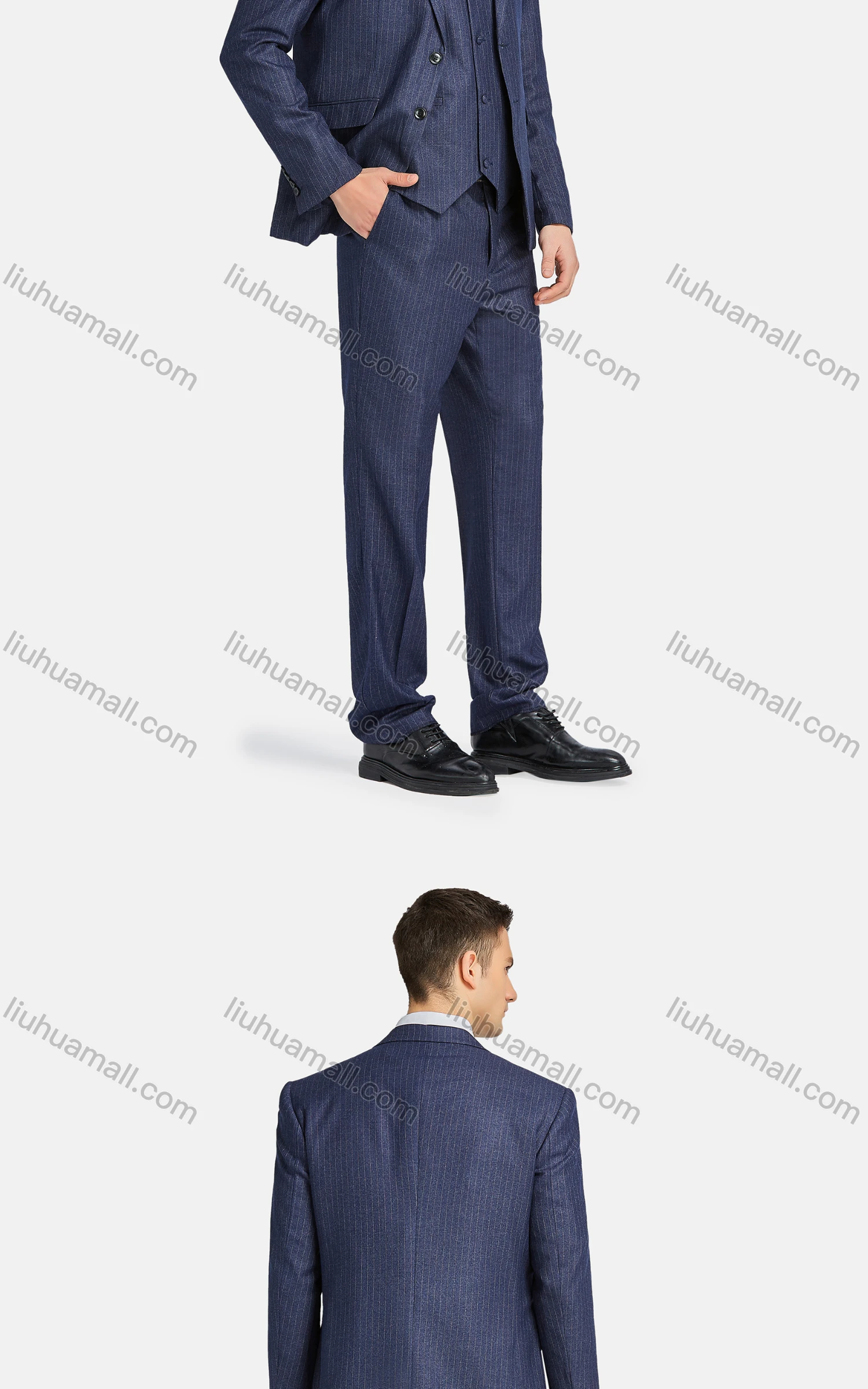 Wholesale Men's Formal Lapel Single Breasted Blazer & Waistcoat & Suit Pants 3-Piece Set 8-14# - Liuhuamall