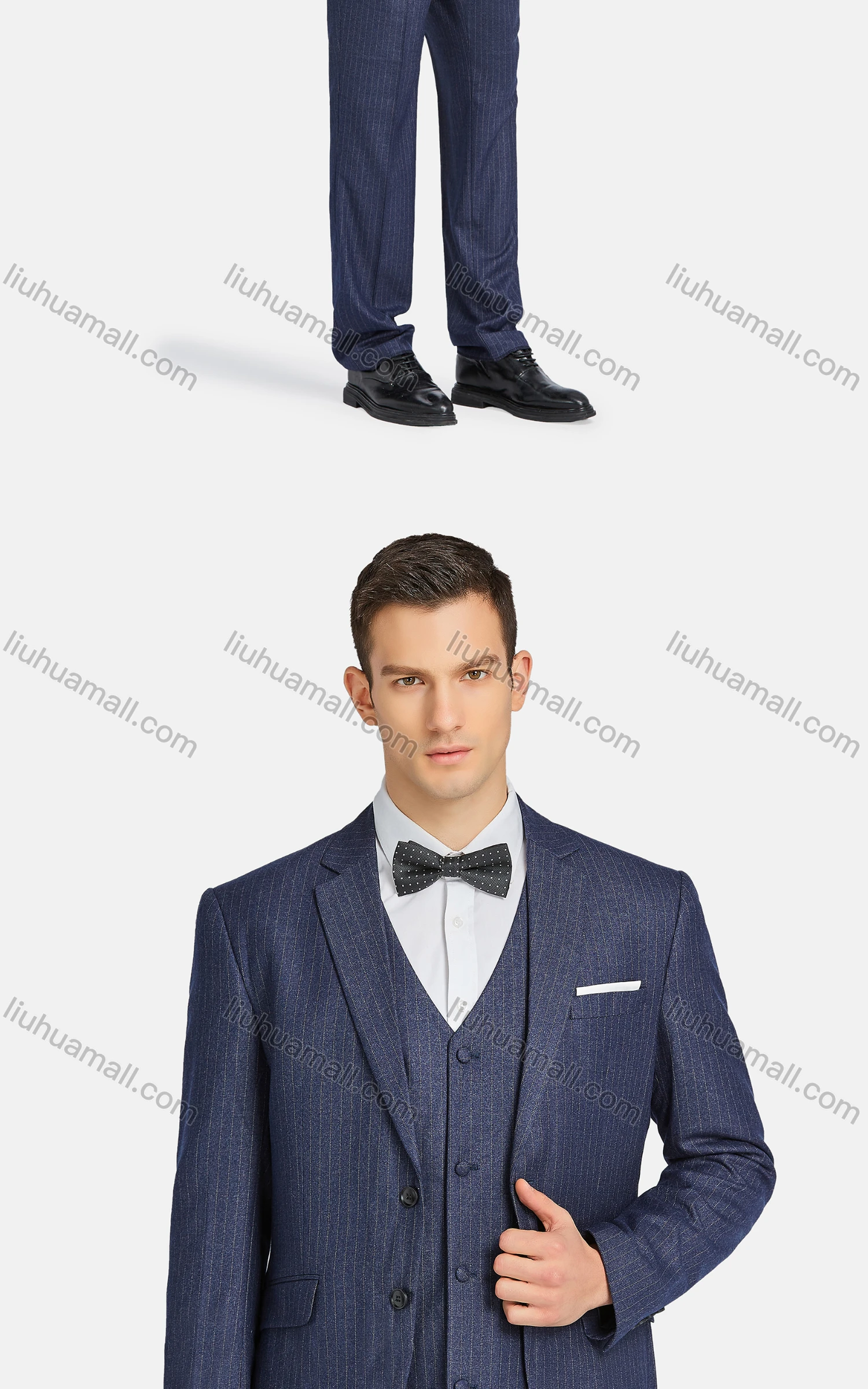 Wholesale Men's Formal Lapel Single Breasted Blazer & Waistcoat & Suit Pants 3-Piece Set 8-14# - Liuhuamall
