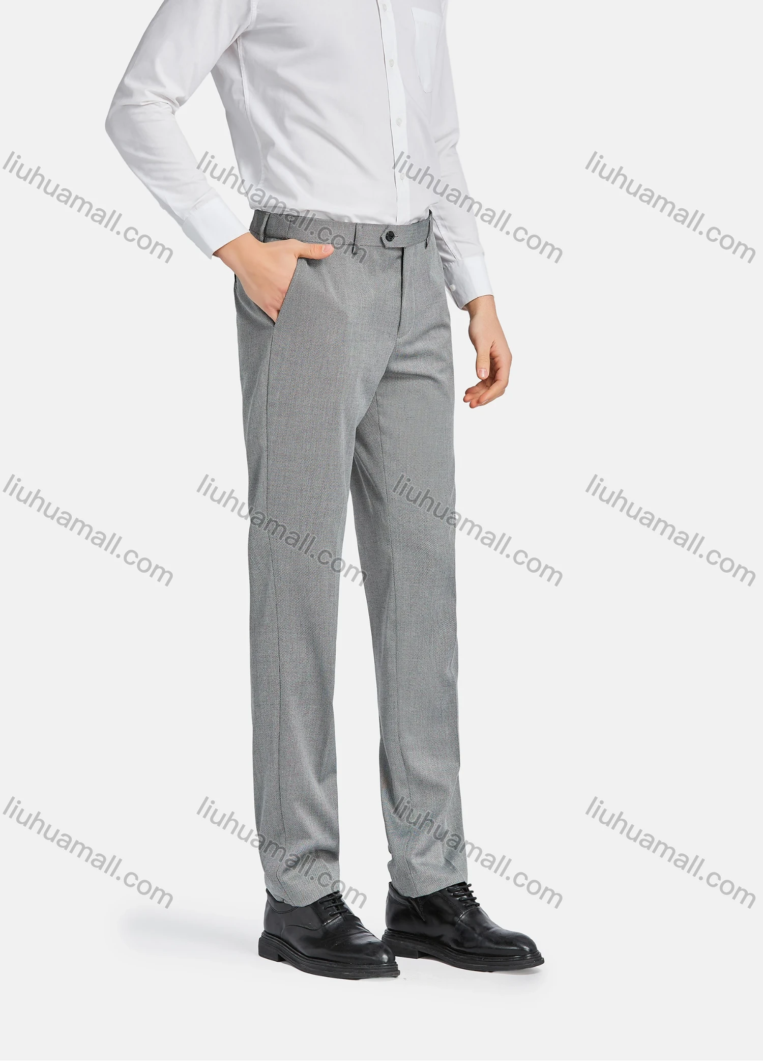 Wholesale Men's Formal Business Lapel Two Buttons Blazer Jacket & Single Breasted Waistcoat & Pants 3 Piece Suit Set - Liuhuamall
