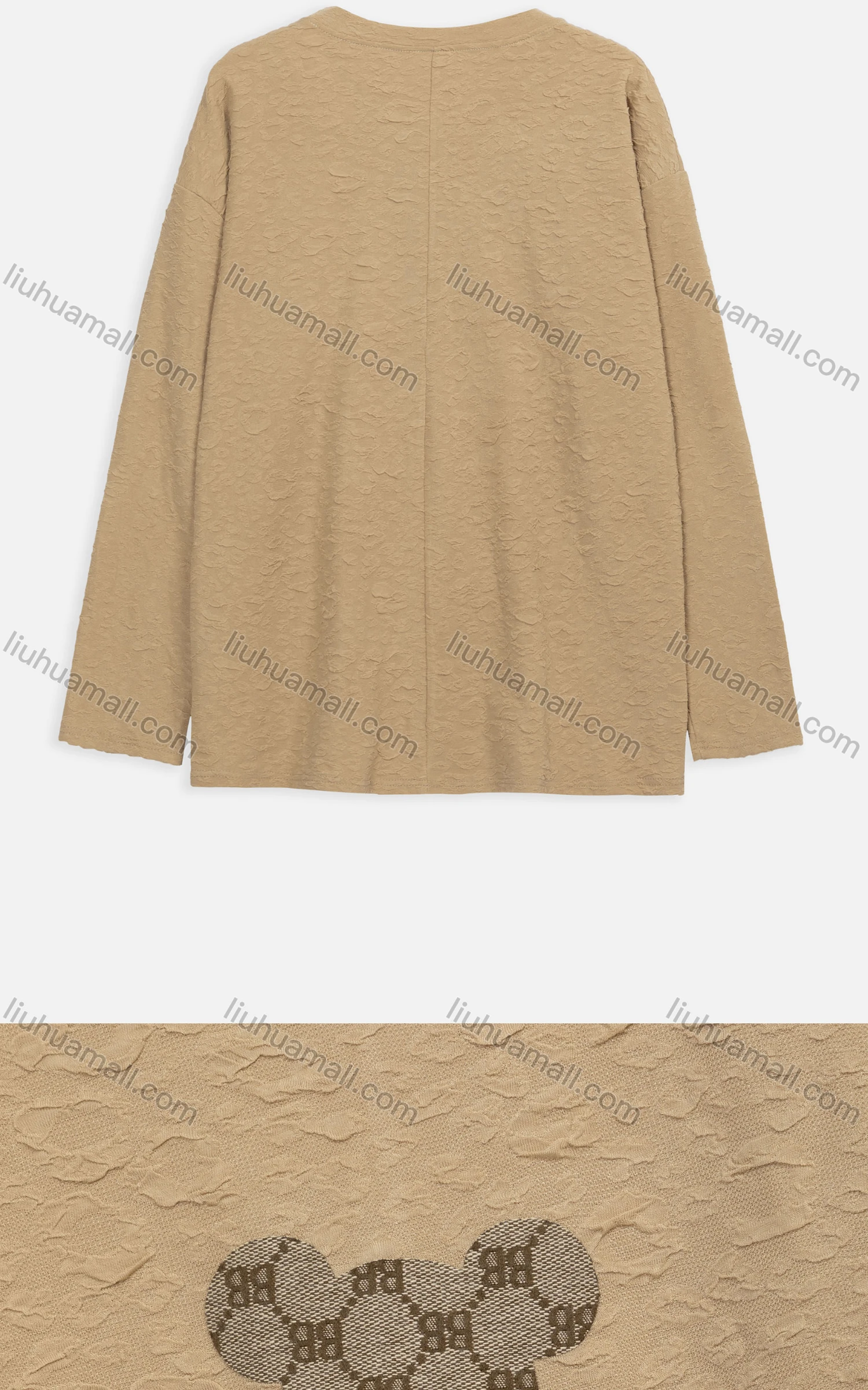 Wholesale Women's Casual Crew Neck Long Sleeve Bear Graphic Letter Blouse 2304# - Liuhuamall