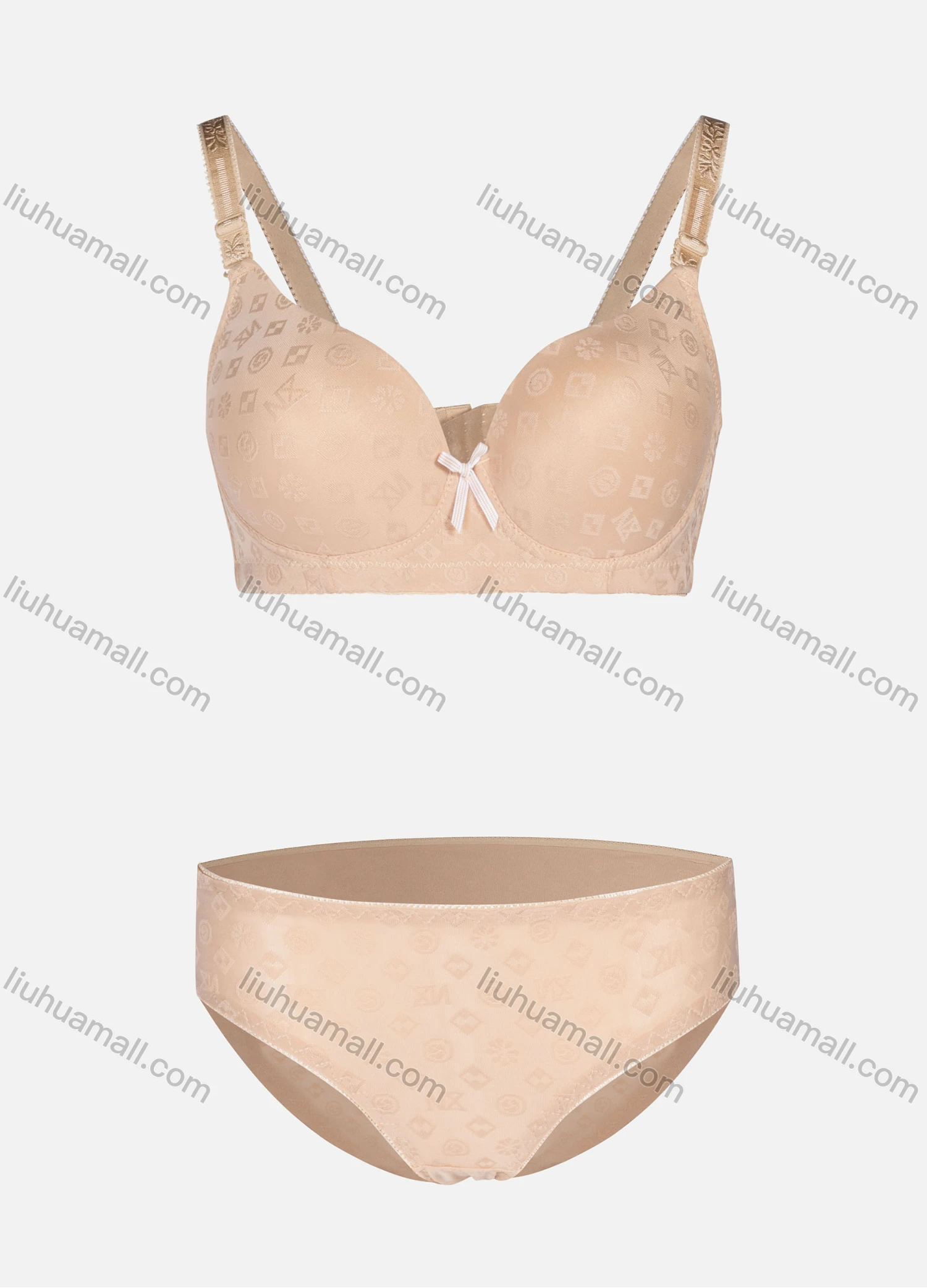 Wholesale Women's Allover Print Adjustable Straps Bra & Pantie 2 Piece Set 2213# - Liuhuamall