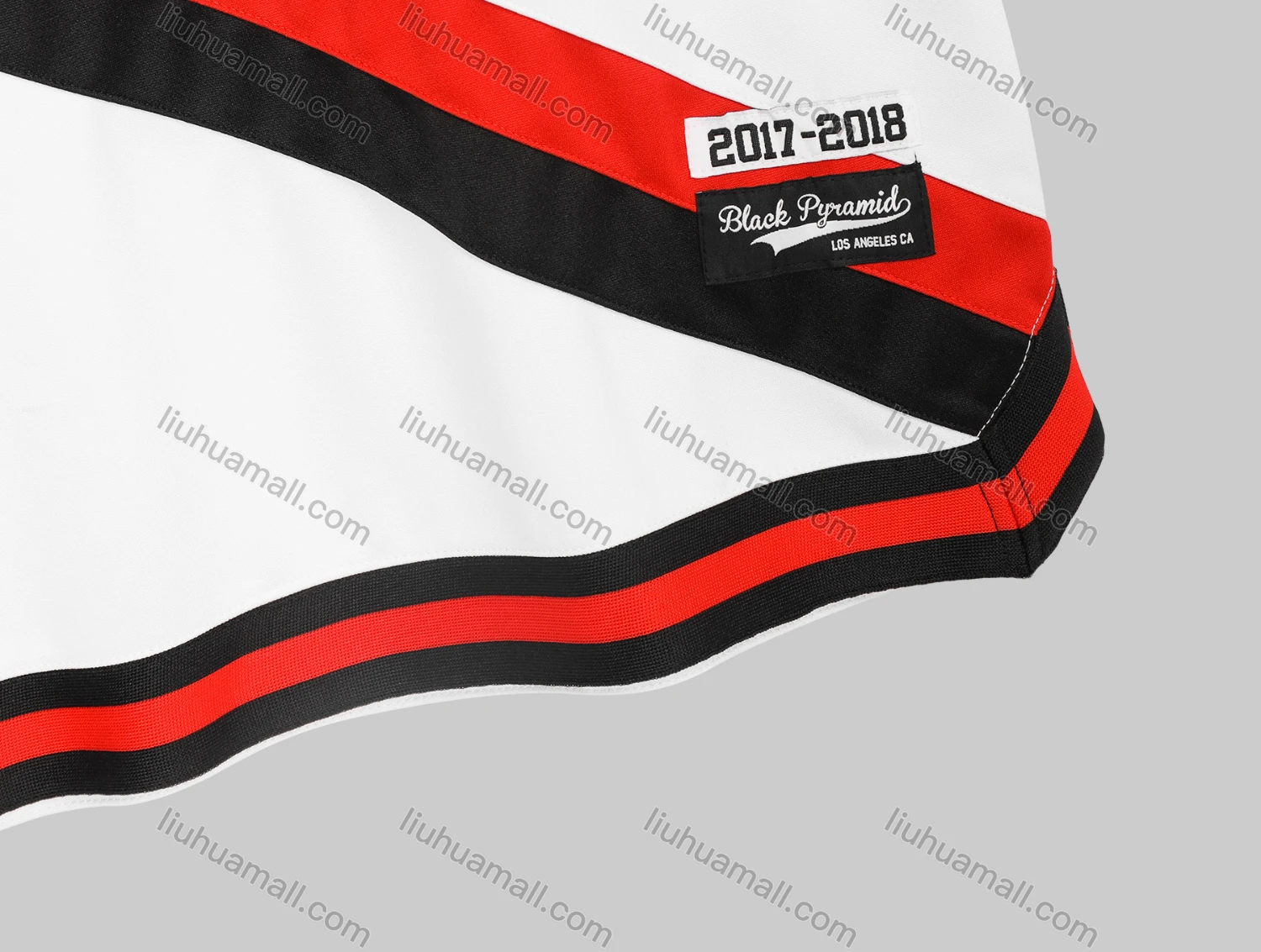 Wholesale Men's Sporty Striped Letter Collared Button Front Short Sleeve Polo-shirt - Liuhuamall