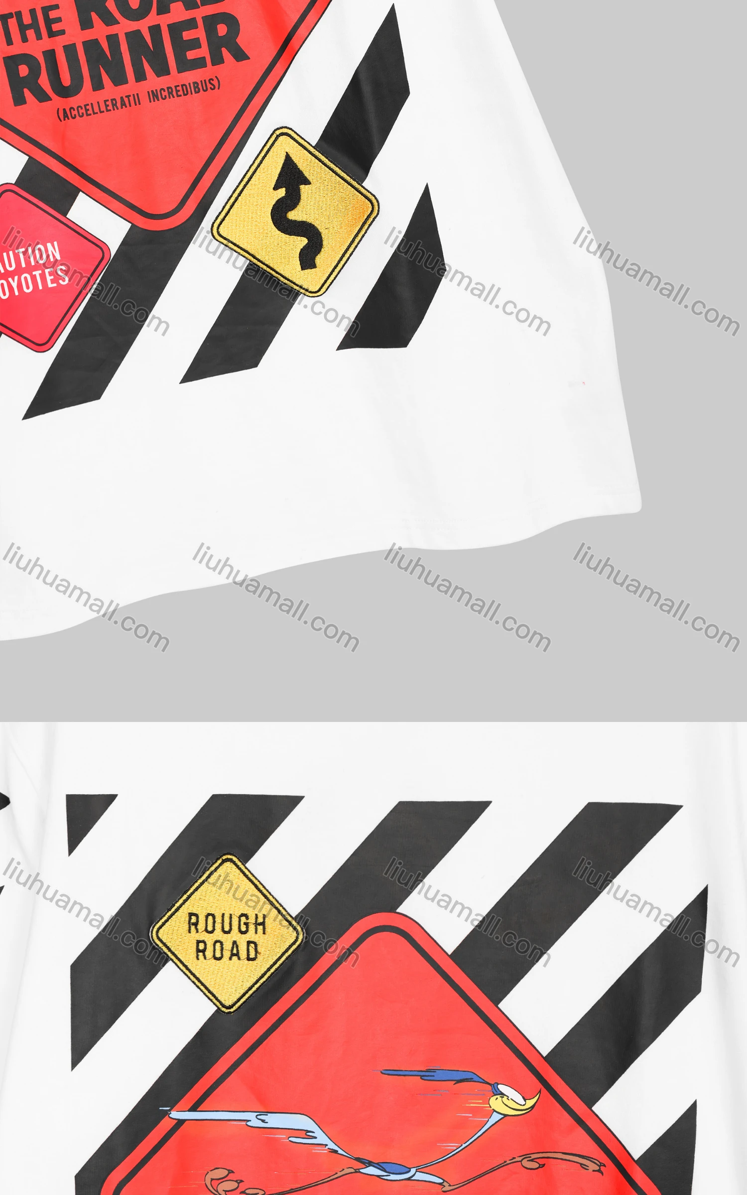 Wholesale Men's Casual Striped Graphic Crew Neck Short Sleeve Tee - Liuhuamall