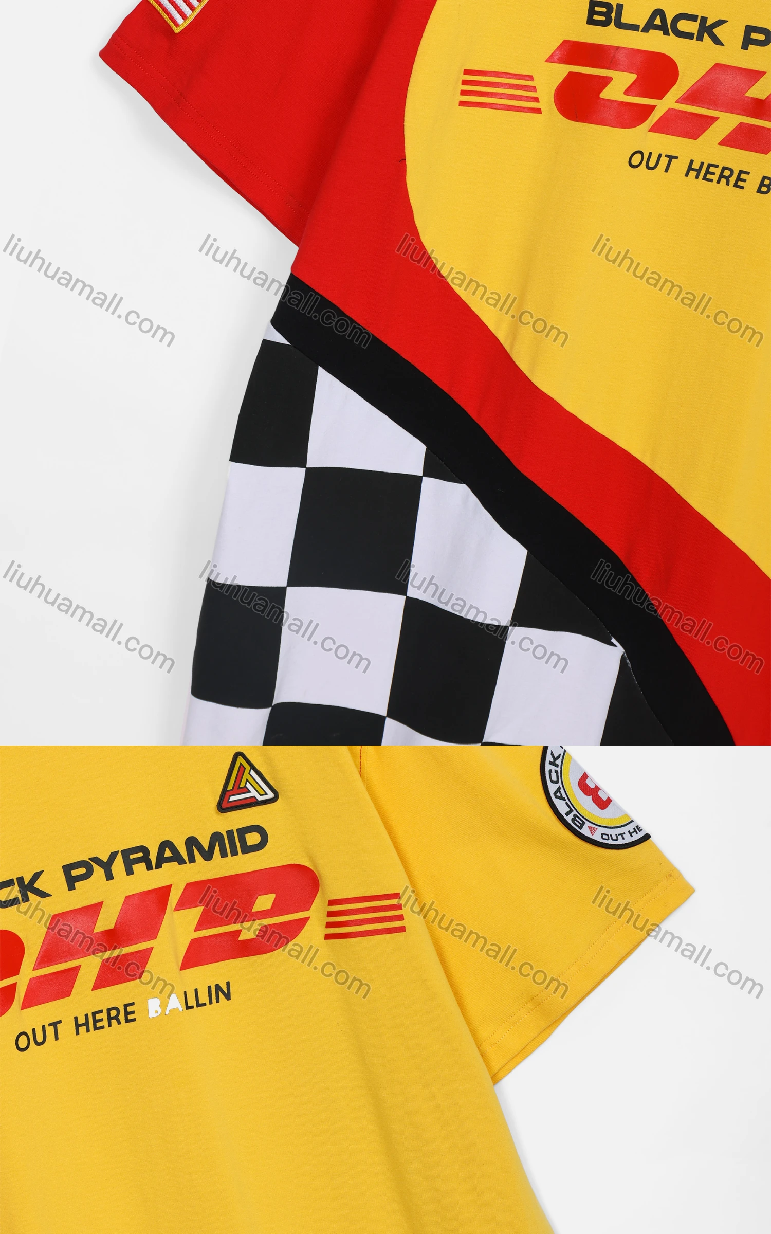 Wholesale Men's Casual Colorblock Flag Crew Neck Short Sleeve Tee - Liuhuamall