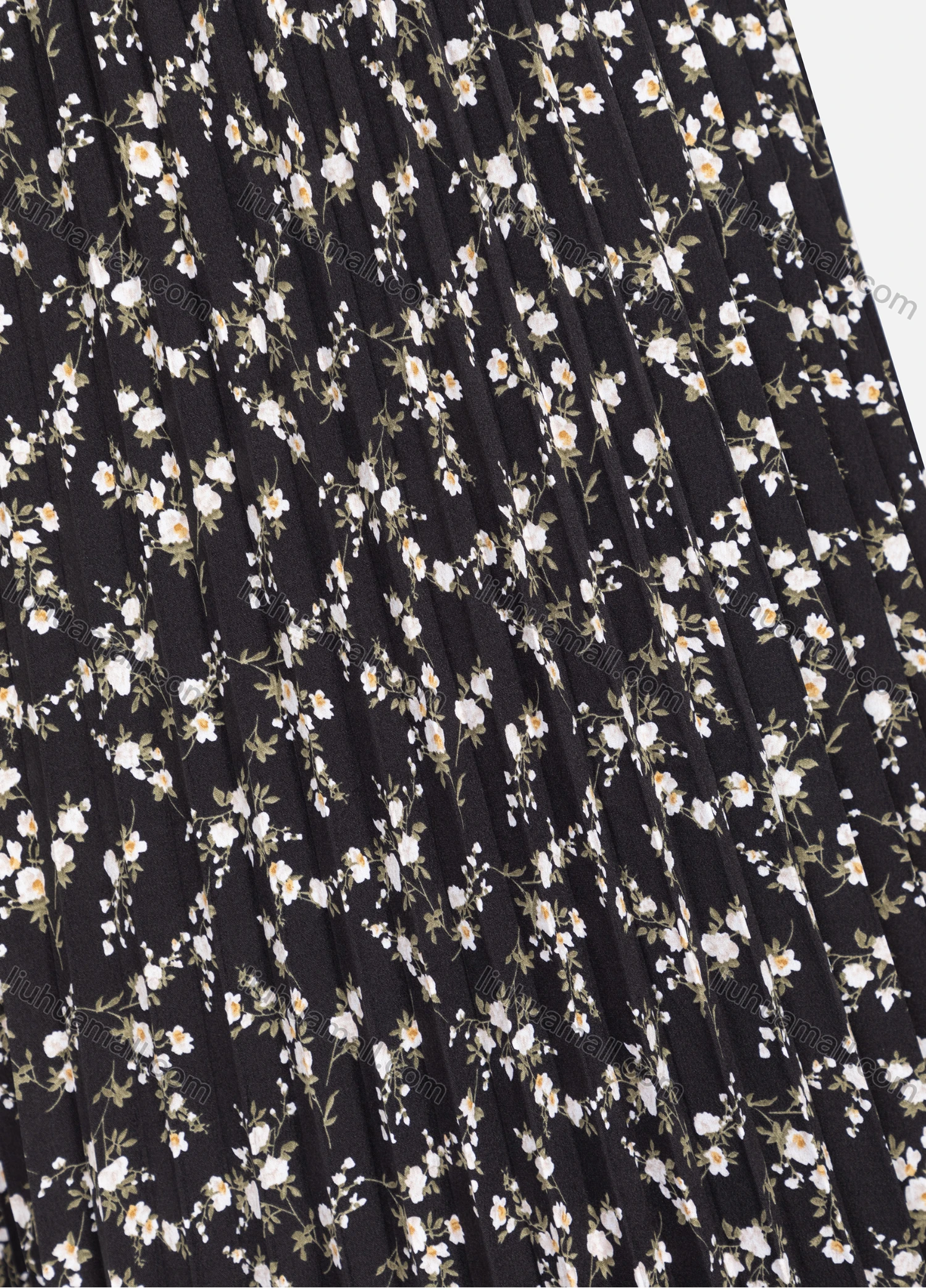 Wholesale Women's Casual Allover Print High Waist Pleated Ruffle Hem Maxi Skirts 98002# - Liuhuamall