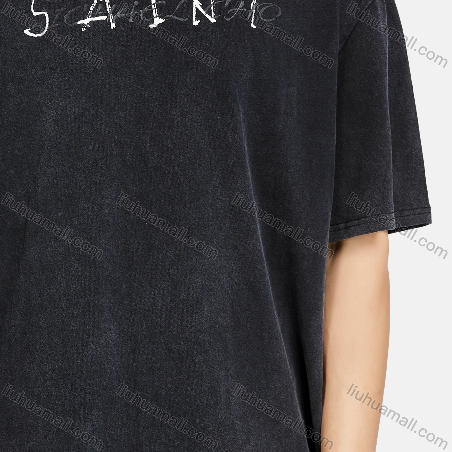 Wholesale Men's Hip Hop Crew Neck Short Sleeve Loose Fit Letter T-shirt - Liuhuamall