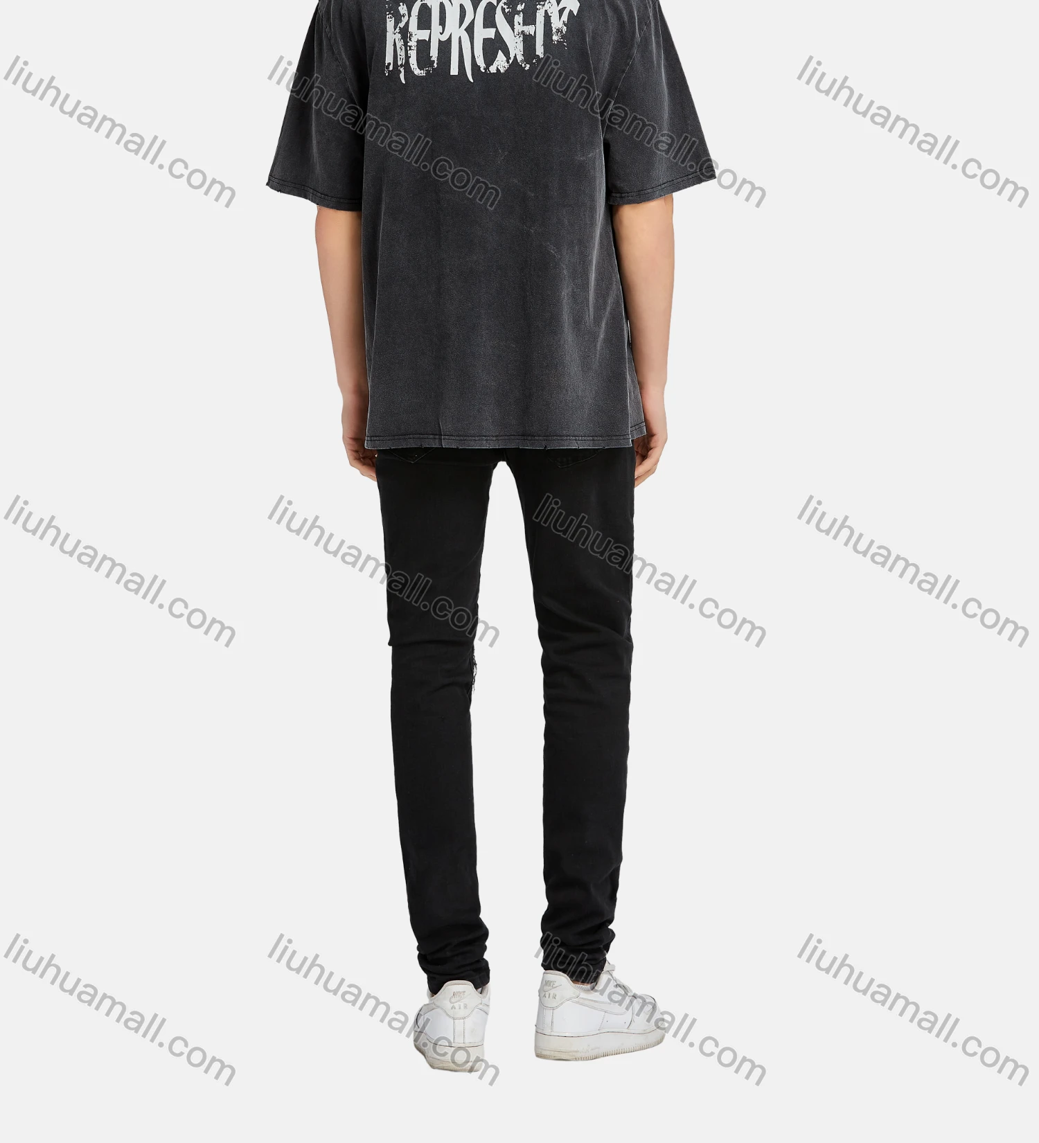 Wholesale Men's Hip Hop Crew Neck Short Sleeve Loose Fit Letter T-shirt - Liuhuamall