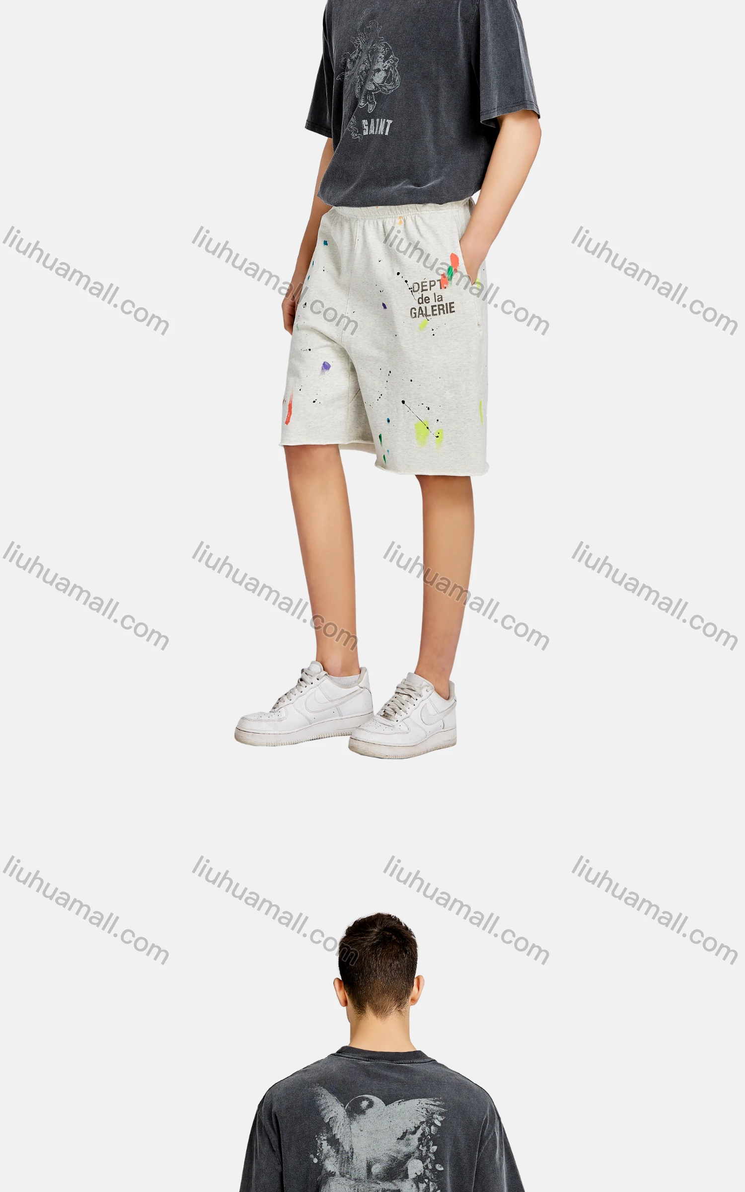 Wholesale Men's Hip Hop Crew Neck Short Sleeve Loose Fit Graphic Letter T-shirt - Liuhuamall