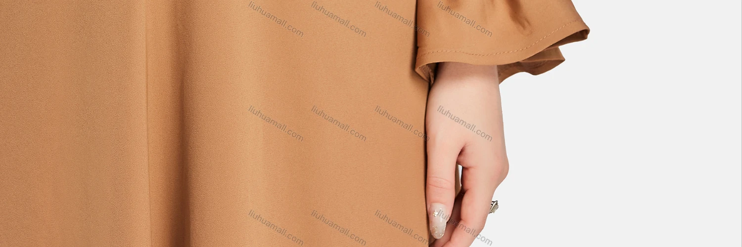 Wholesale Women's Elegant Plain V Neck Poet Sleeve High Waist Belted Maxi Dress - Liuhuamall