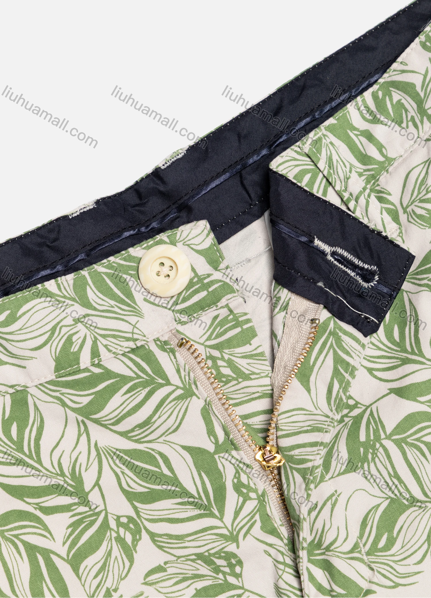 Wholesale Men's Casual Leaf Allover Print Straight Leg Shorts YXLGW-SHCT-22# - Liuhuamall