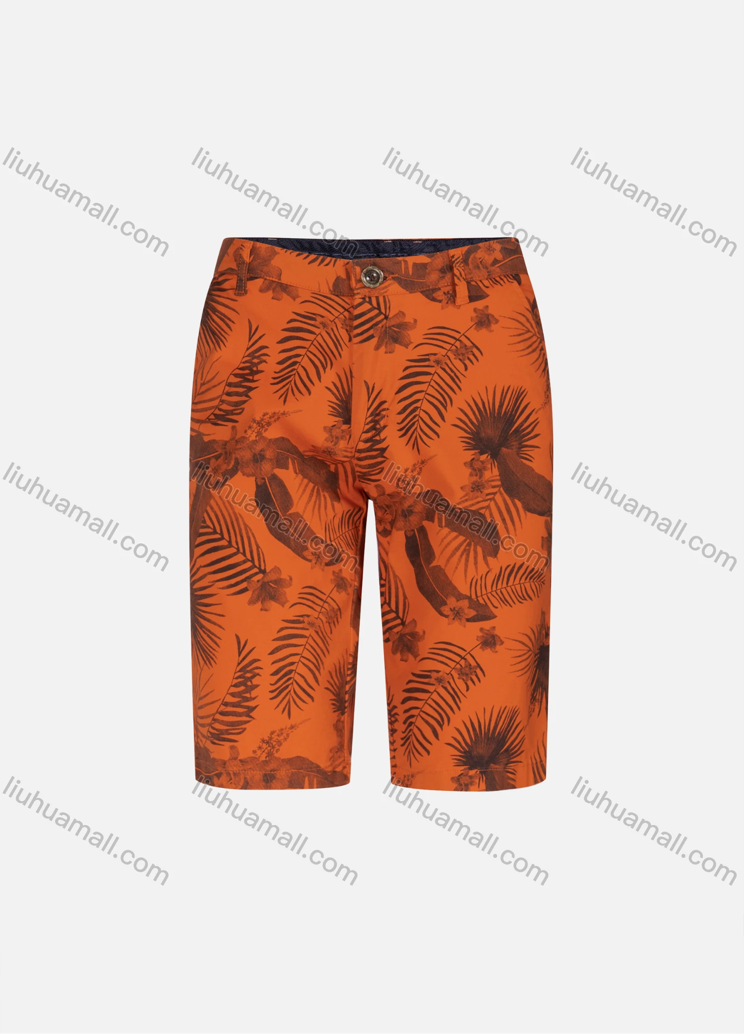 Wholesale Men's Casual Leaf Allover Print Straight Leg Shorts YXLGW-SHCT-24# - Liuhuamall