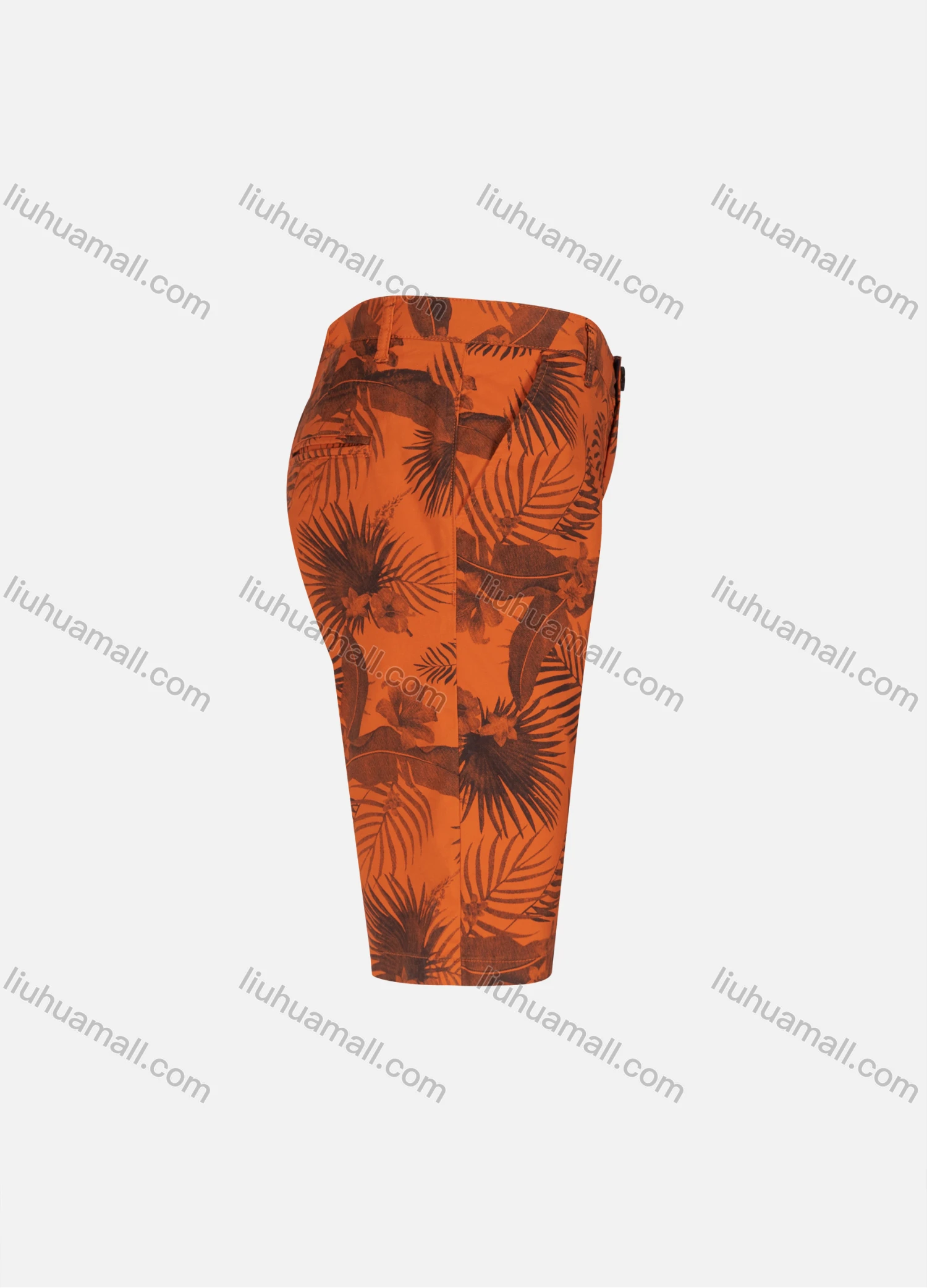 Wholesale Men's Casual Leaf Allover Print Straight Leg Shorts YXLGW-SHCT-24# - Liuhuamall