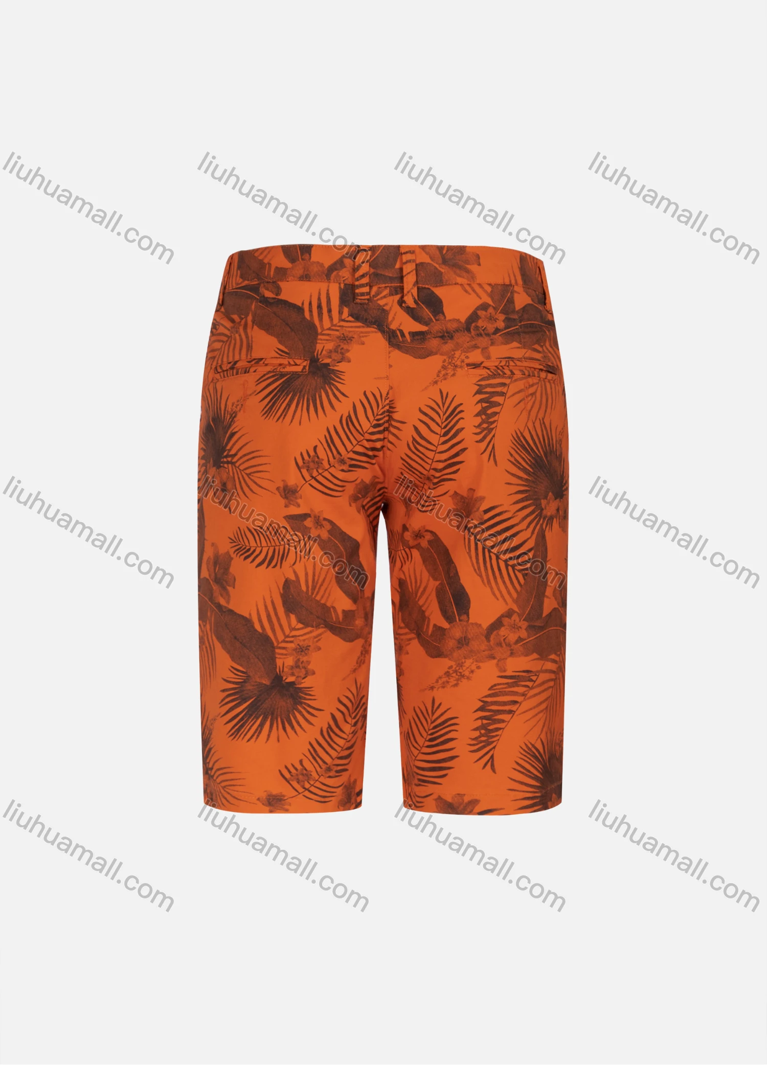 Wholesale Men's Casual Leaf Allover Print Straight Leg Shorts YXLGW-SHCT-24# - Liuhuamall