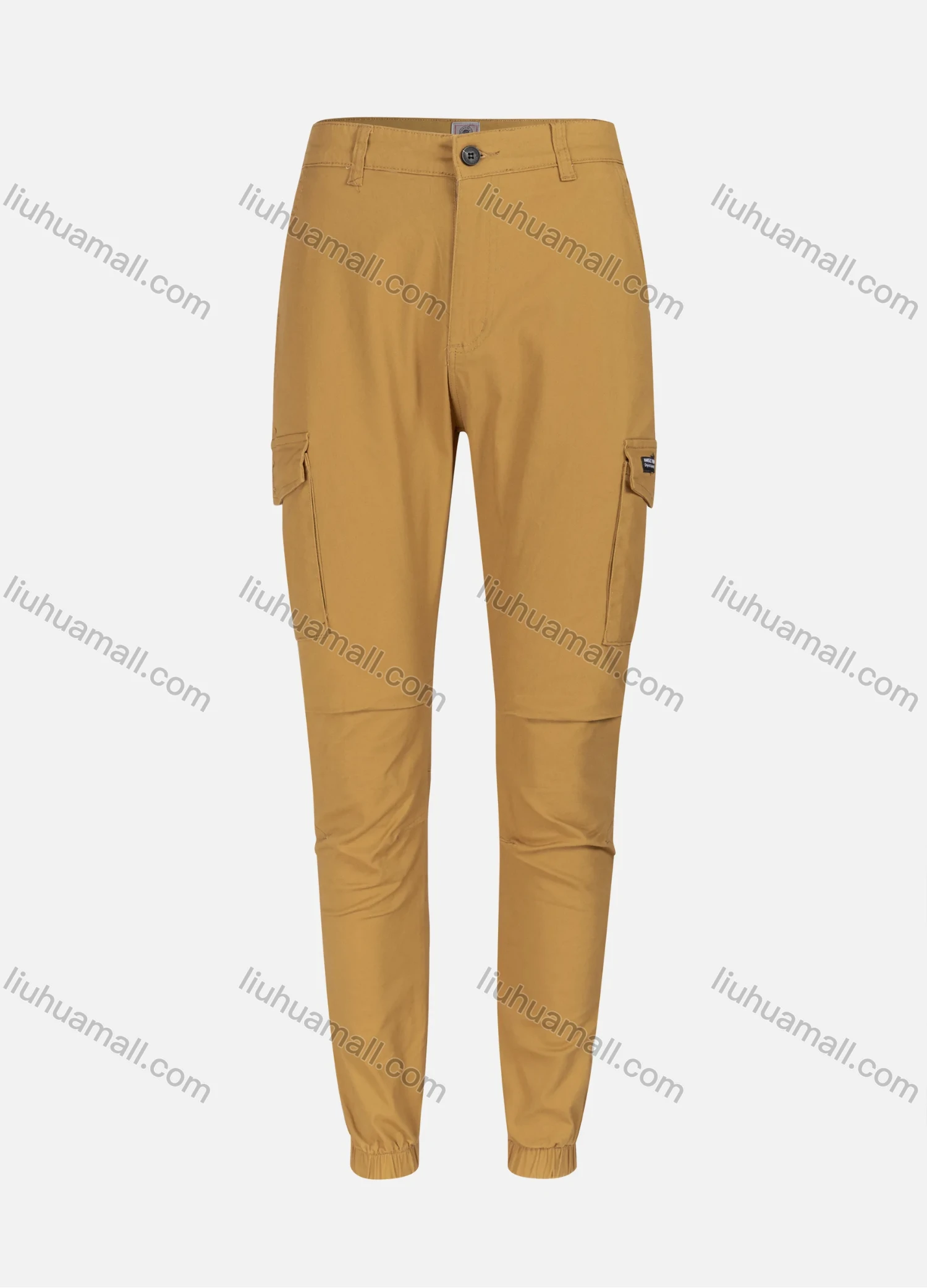 Wholesale Men's Casual Plain Multiple Pockets Ankle Length Joggers Cargo Pants PT6621D# - Liuhuamall