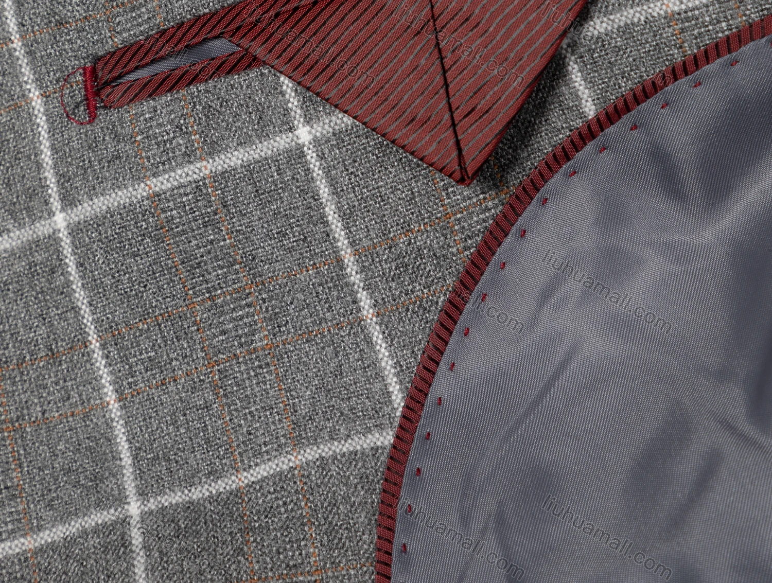Wholesale Men's Formal Lapel Single Breasted Plaid Blazer & Waistcoat & Pants 3-piece Suit Set - Liuhuamall