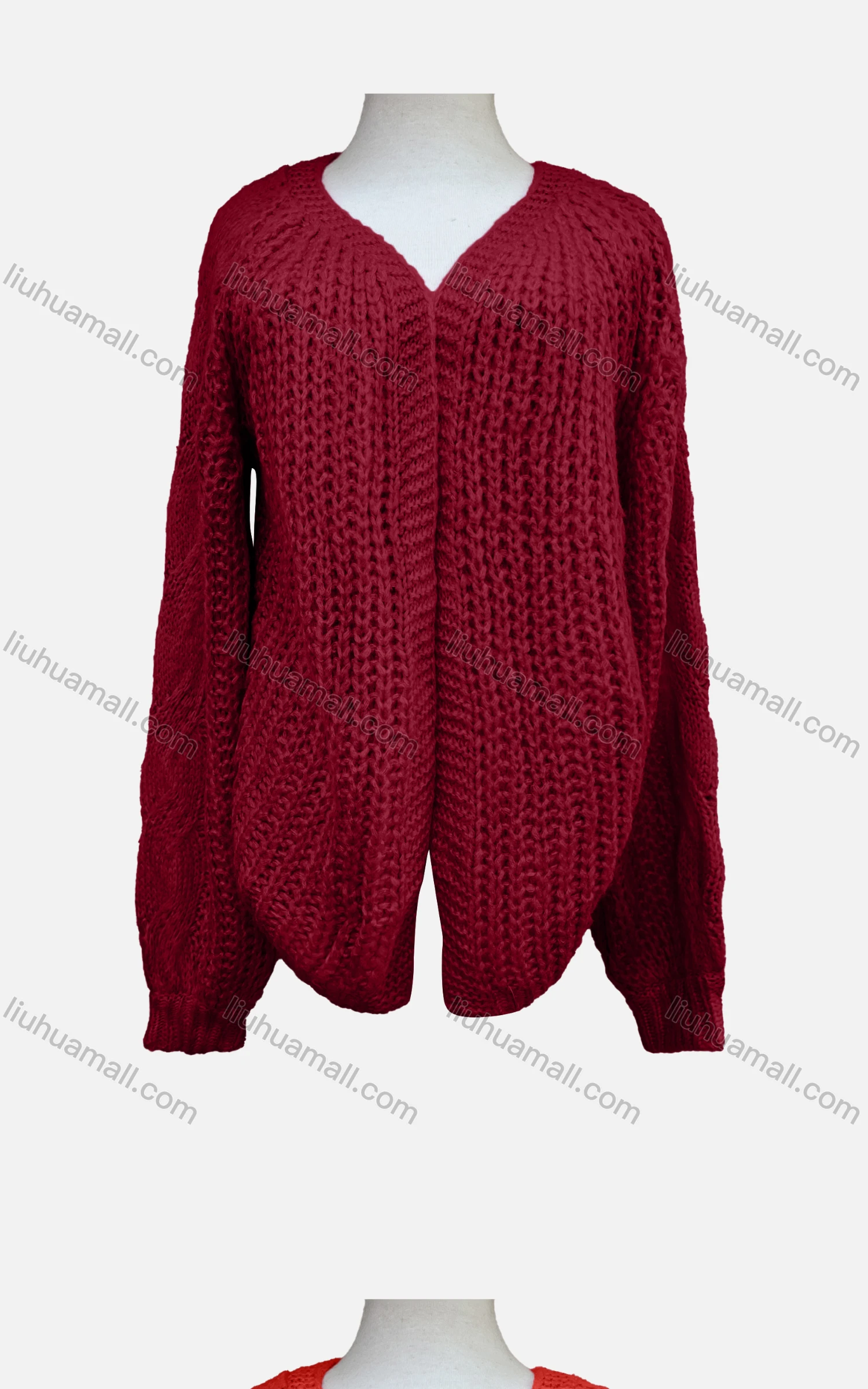 Wholesale Women's Casual Long Sleeve Knit Plain Cardigan A896# - Liuhuamall