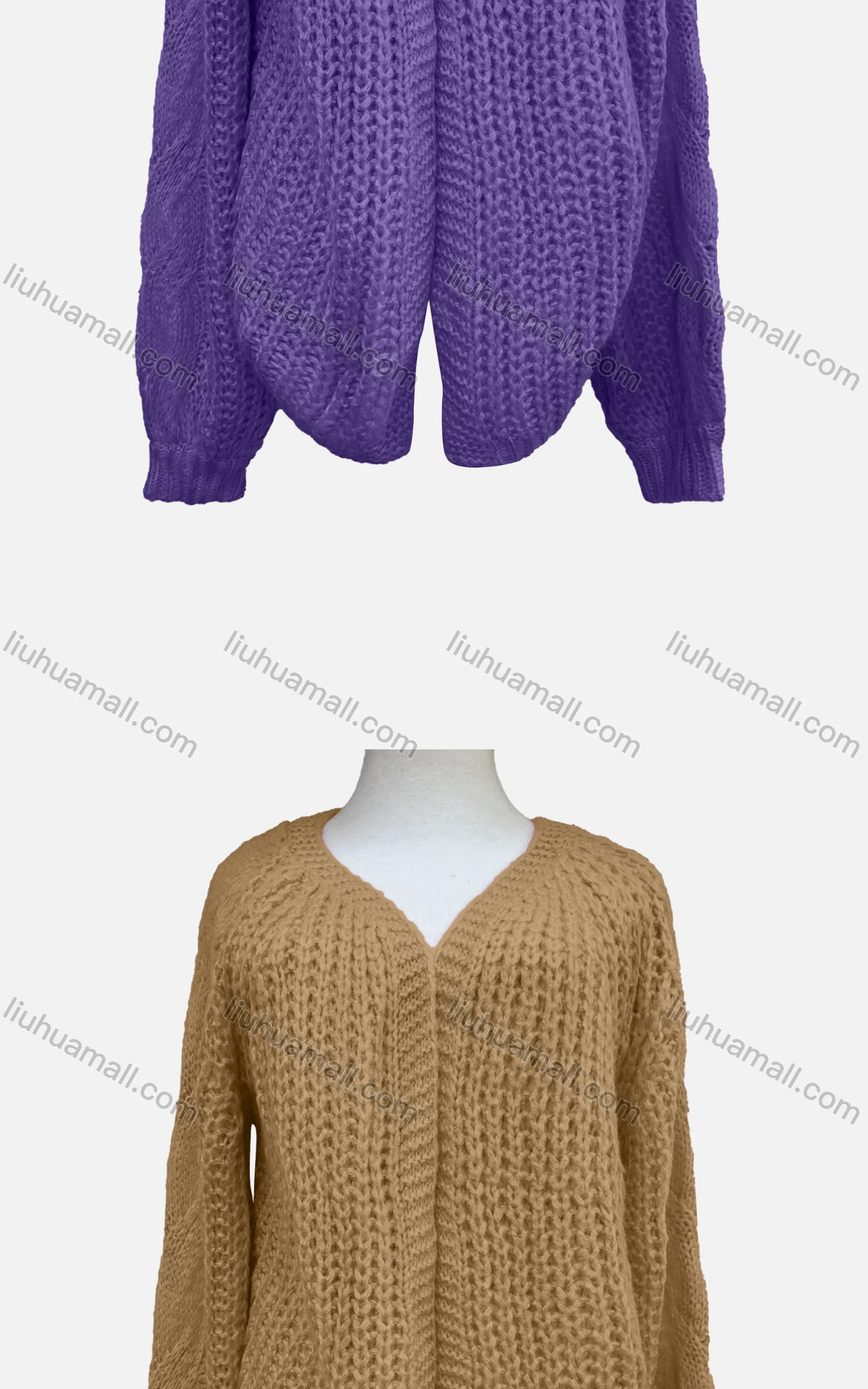 Wholesale Women's Casual Long Sleeve Knit Plain Cardigan A896# - Liuhuamall