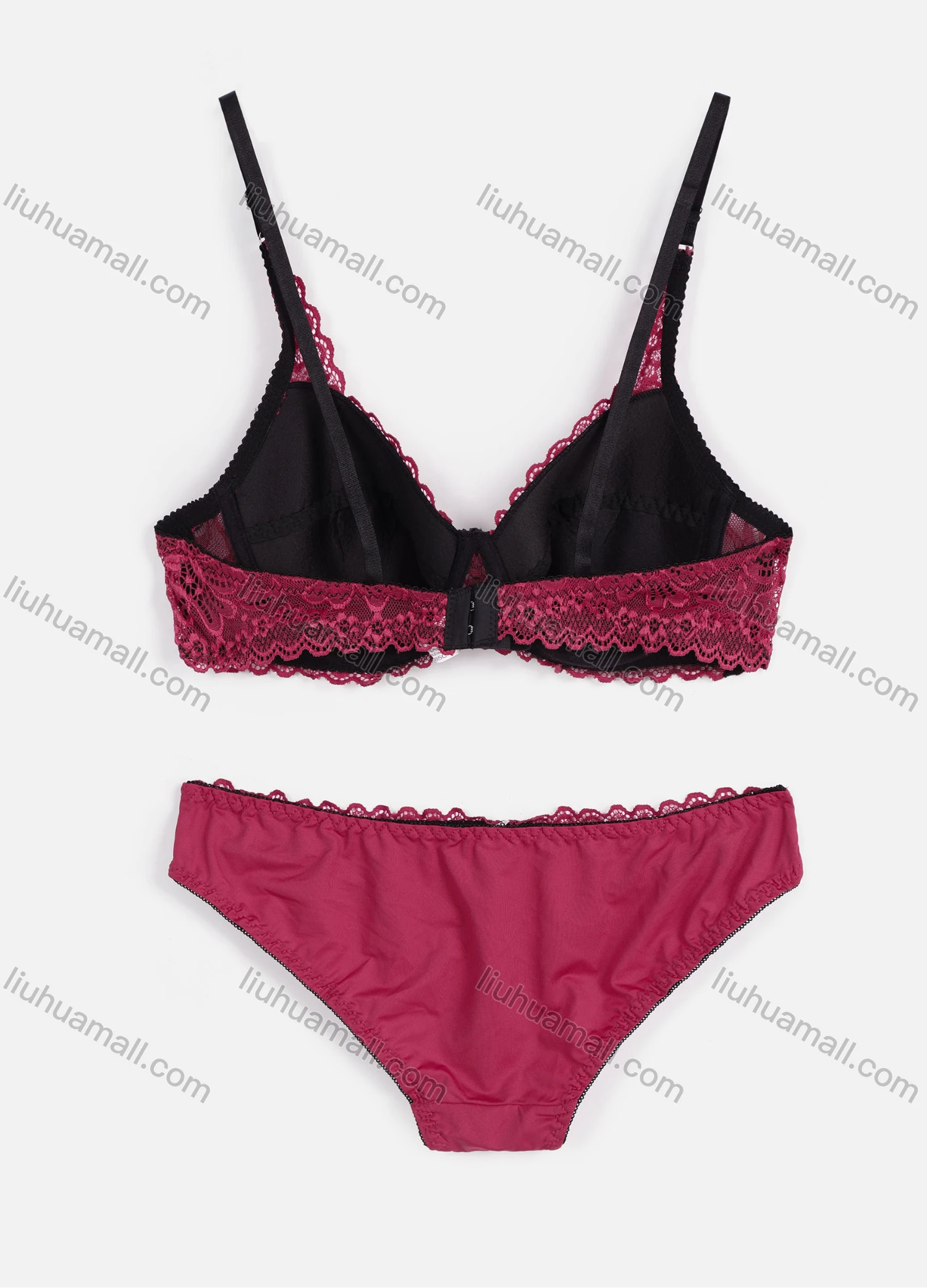 Wholesale Women's Sexy Lace Padded Plunge Push Up Bra & Briefs 2 Piece Underwear Set A3169# - Liuhuamall