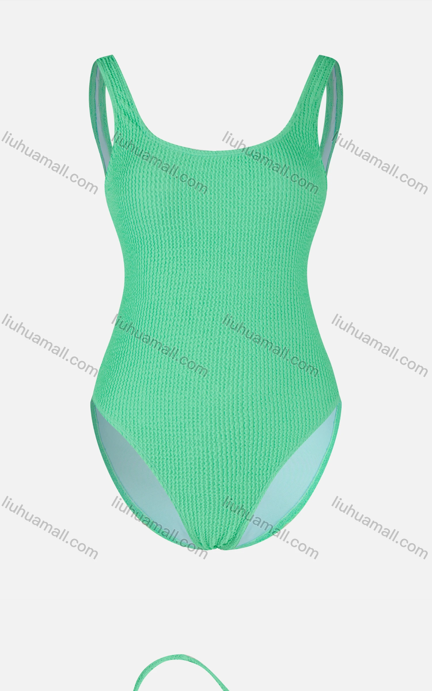 Wholesale Women's Sexy Plain Slim Fit Ribbed High Waist Backless One Piece Swimsuit - Liuhuamall