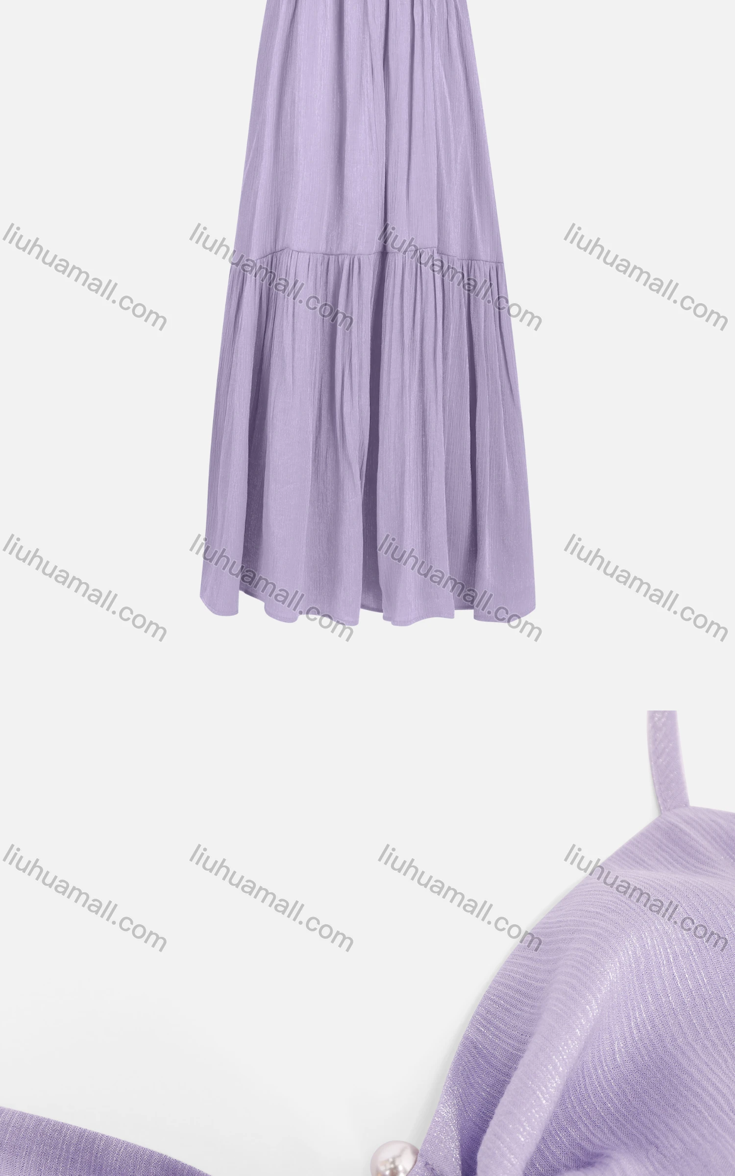 Wholesale Women's Sexy Plain Spaghetti Strap Pleated Maxi Cami Dress DJ02# - Liuhuamall