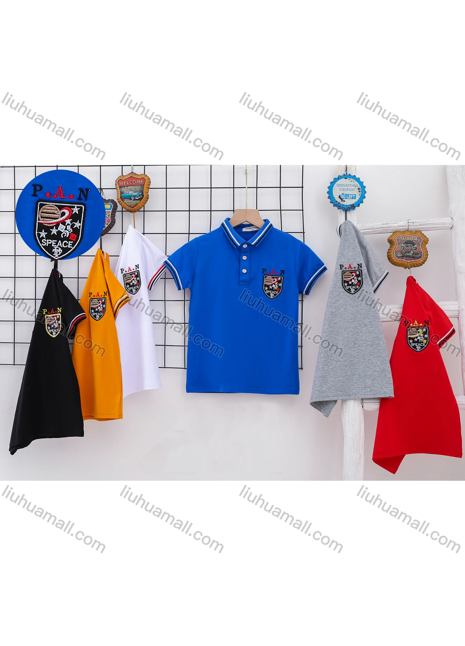 Wholesale Boy's Casual 100% Labelled Short Sleeve Polo Shirt - Liuhuamall