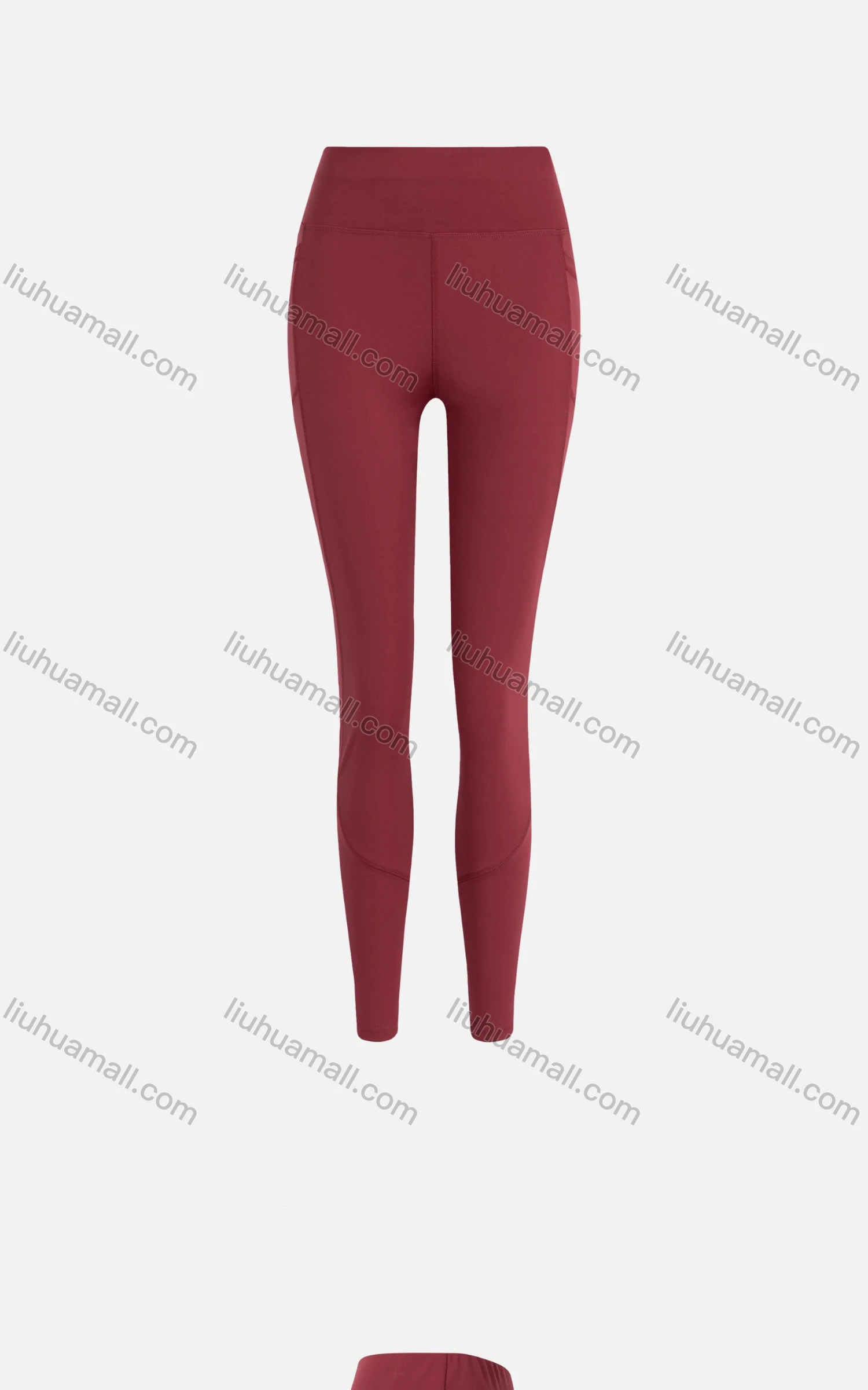 Wholesale Women's Sporty Athletic High Waist Plain Ankle Length Yoga Leggings 9988# - Liuhuamall