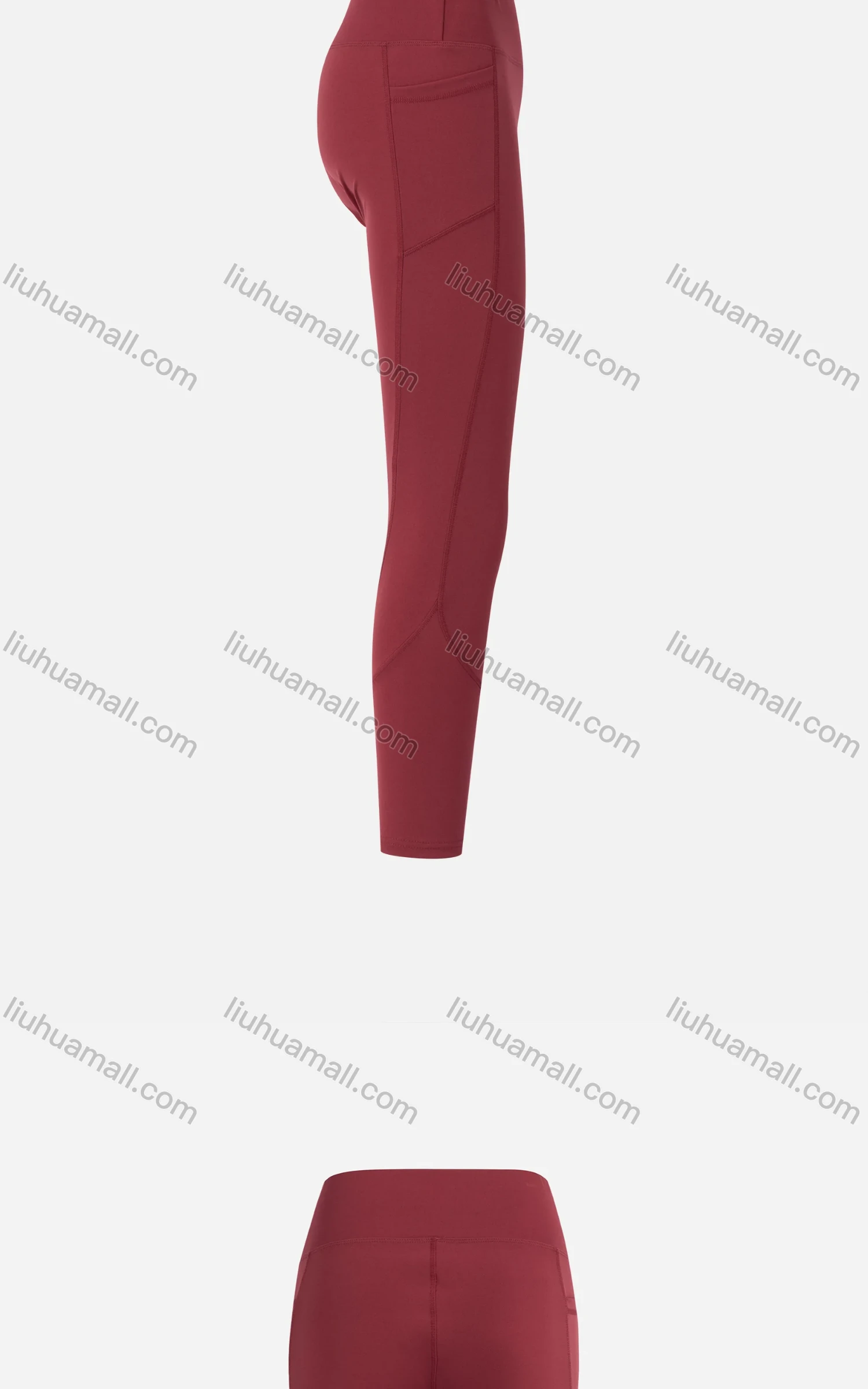 Wholesale Women's Sporty Athletic High Waist Plain Ankle Length Yoga Leggings 9988# - Liuhuamall