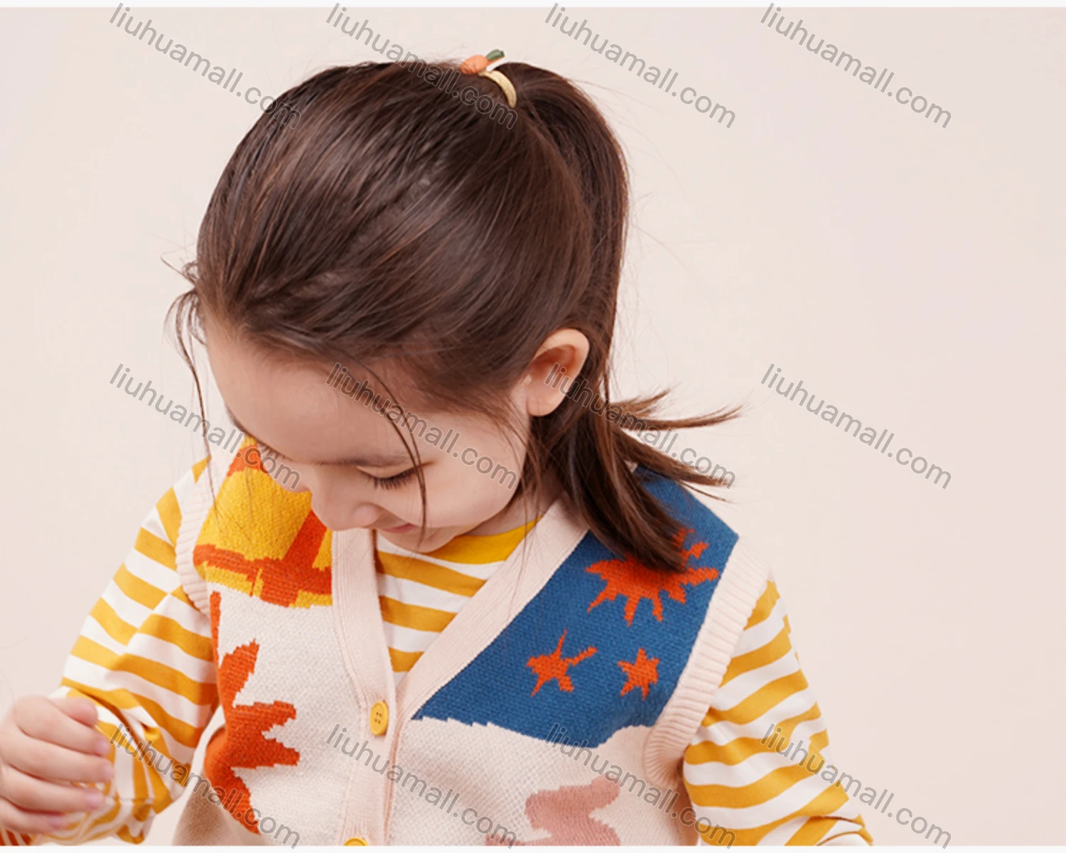 Wholesale Kids Lovely Cartoon Print Button Down Knit Sweater Vest Cardigan MB21AMY447# - Liuhuamall