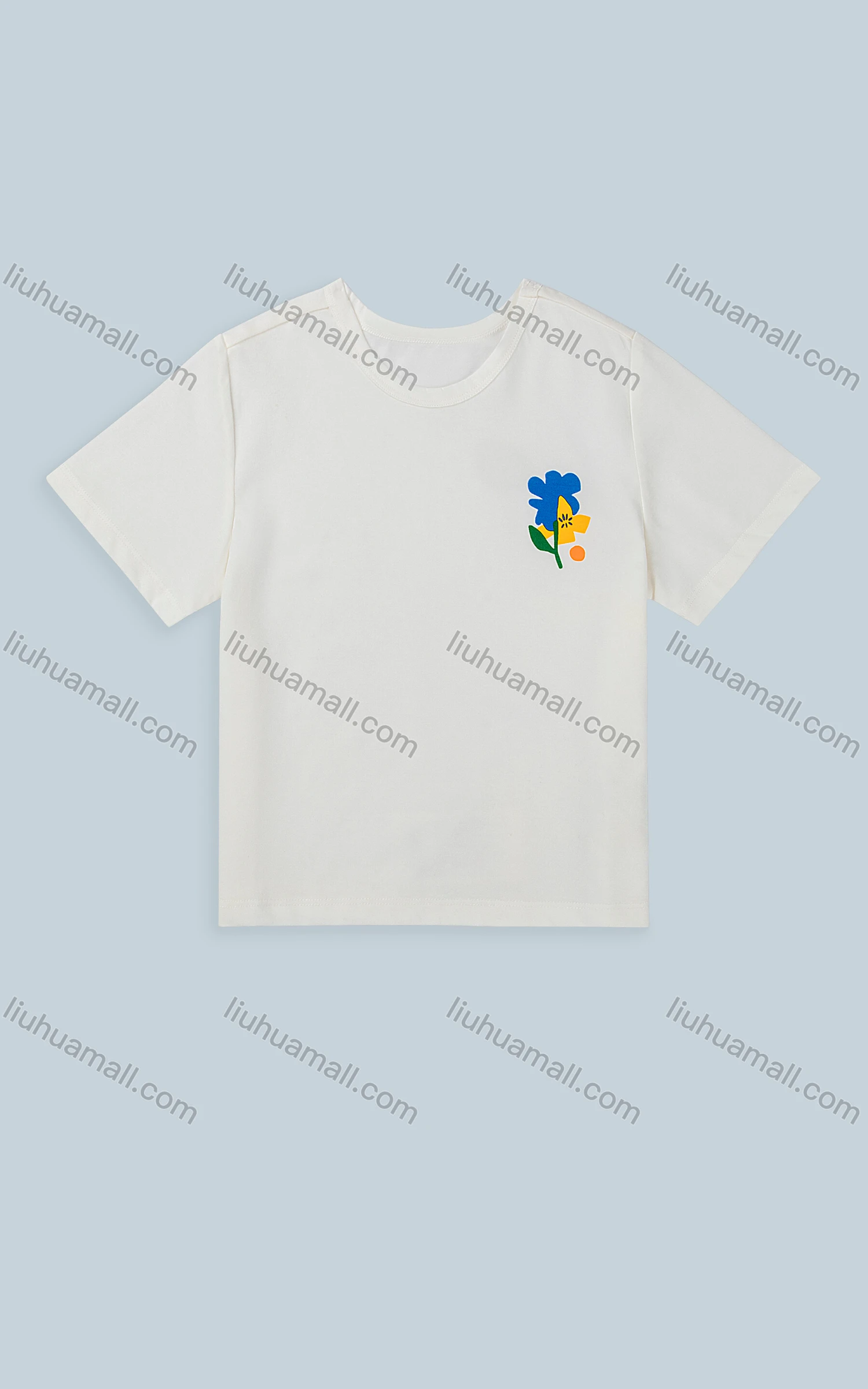 Wholesale Boys' Casual Crew Neck Short Sleeve Floral T-shirt - Liuhuamall