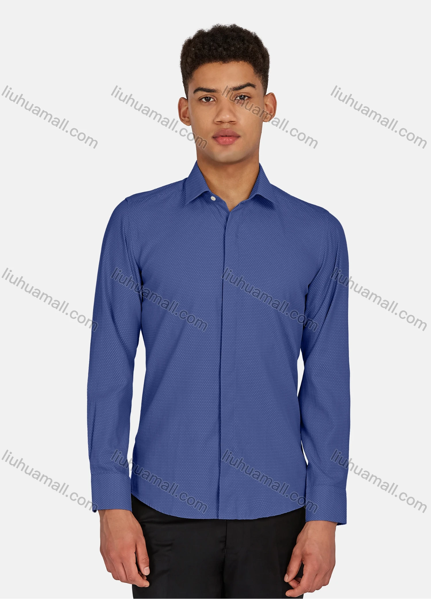 Wholesale Men's Casual Pin Dot Long Sleeve Shirts 628-29# - Liuhuamall