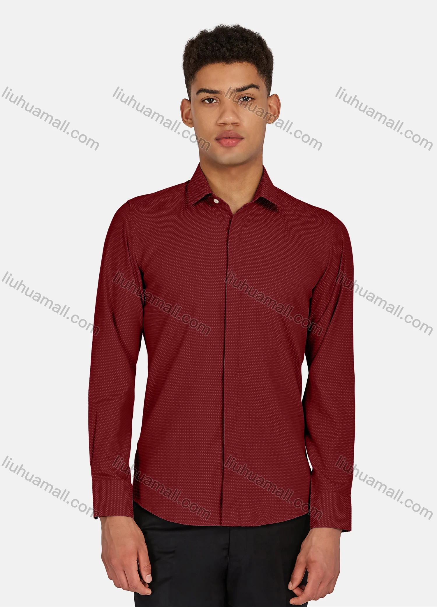 Wholesale Men's Casual Pin Dot Long Sleeve Shirts 628-29# - Liuhuamall